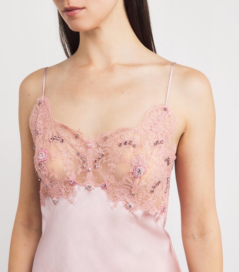 Silk Embellished Slip Dress PALE PINK/PALE Image 4