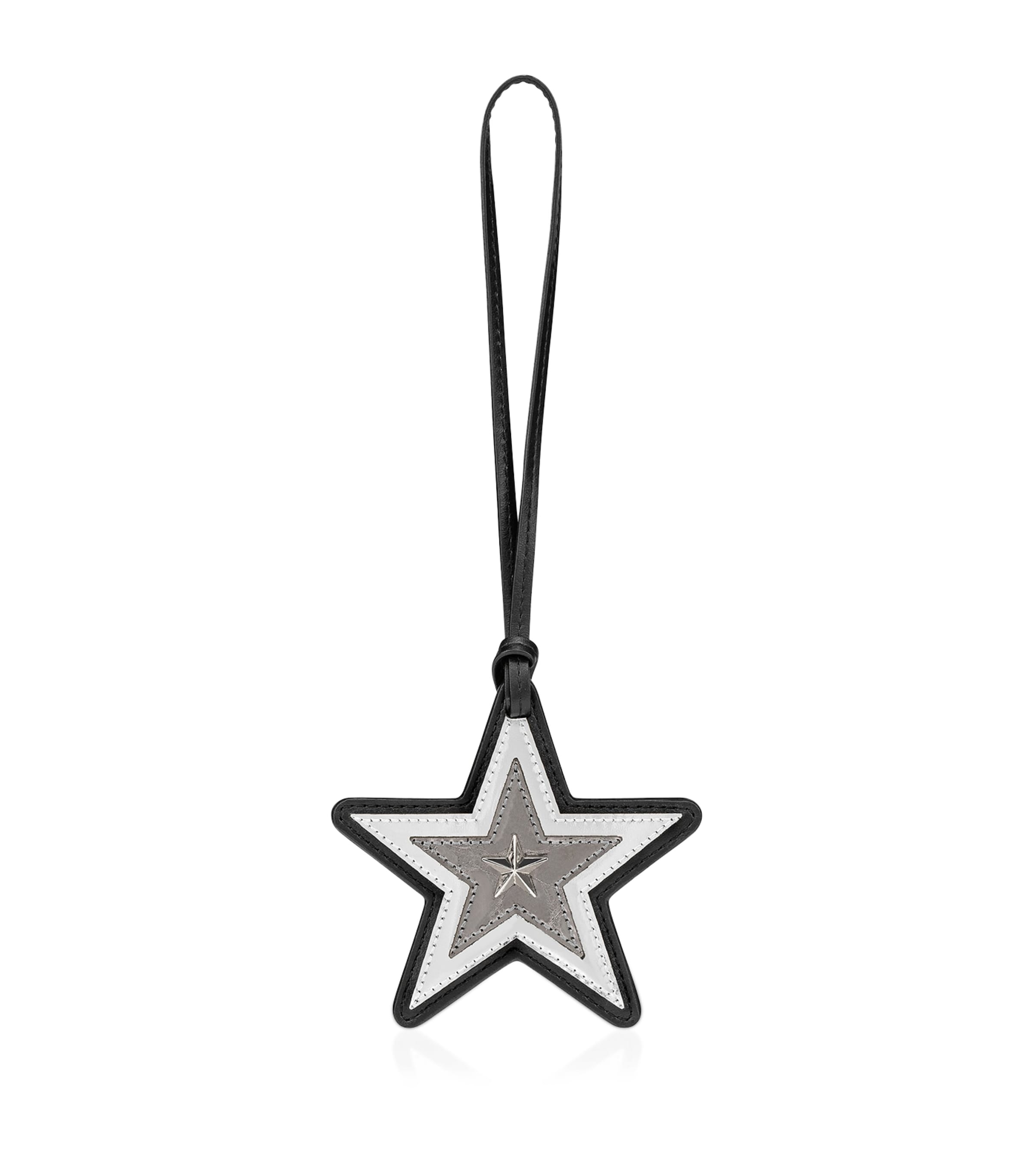 Christian Louboutin Giddy Star Calfskin Bag Charm In Black