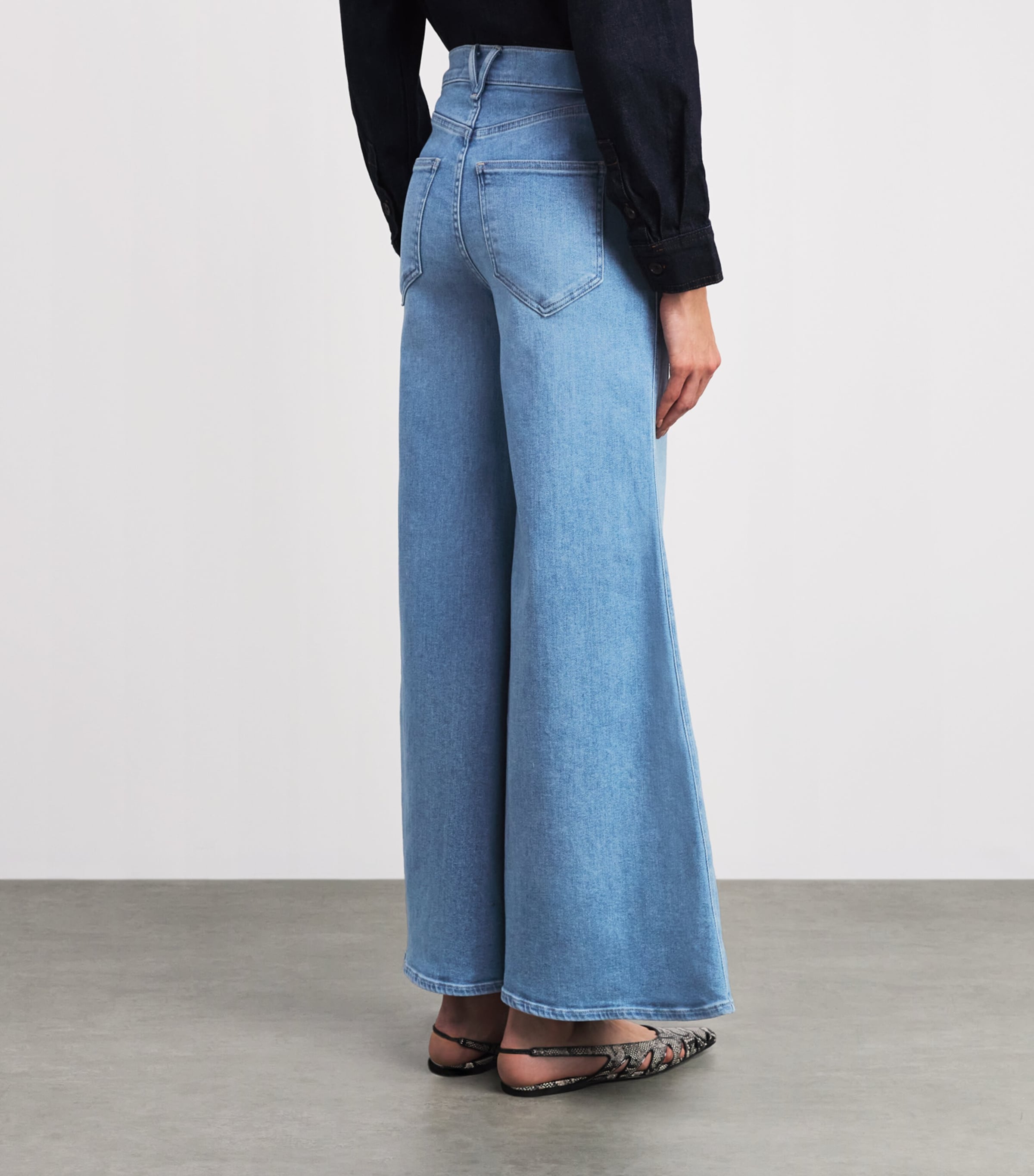Veronica Beard Womens Jesse High-Rise Ultra-Flared Jeans Big Splash Image 5