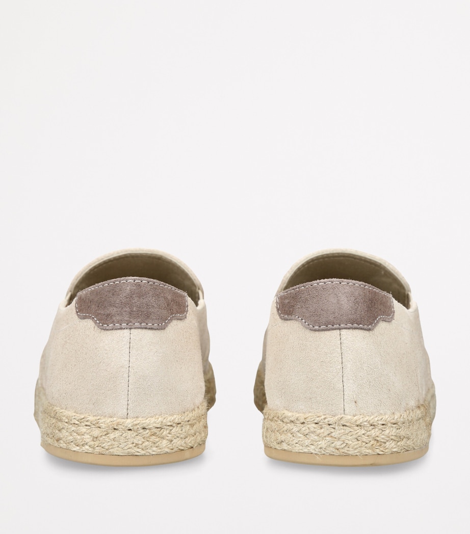 Brunello Cucinelli Suede Espadrille Loafers Beige Image 2