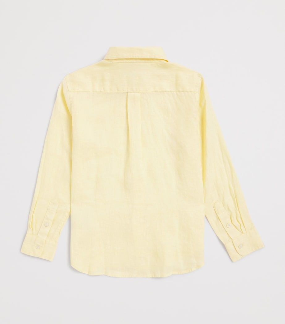 Linen Polo Pony Shirt (6-14 Years) T BRD YLLW Image 2