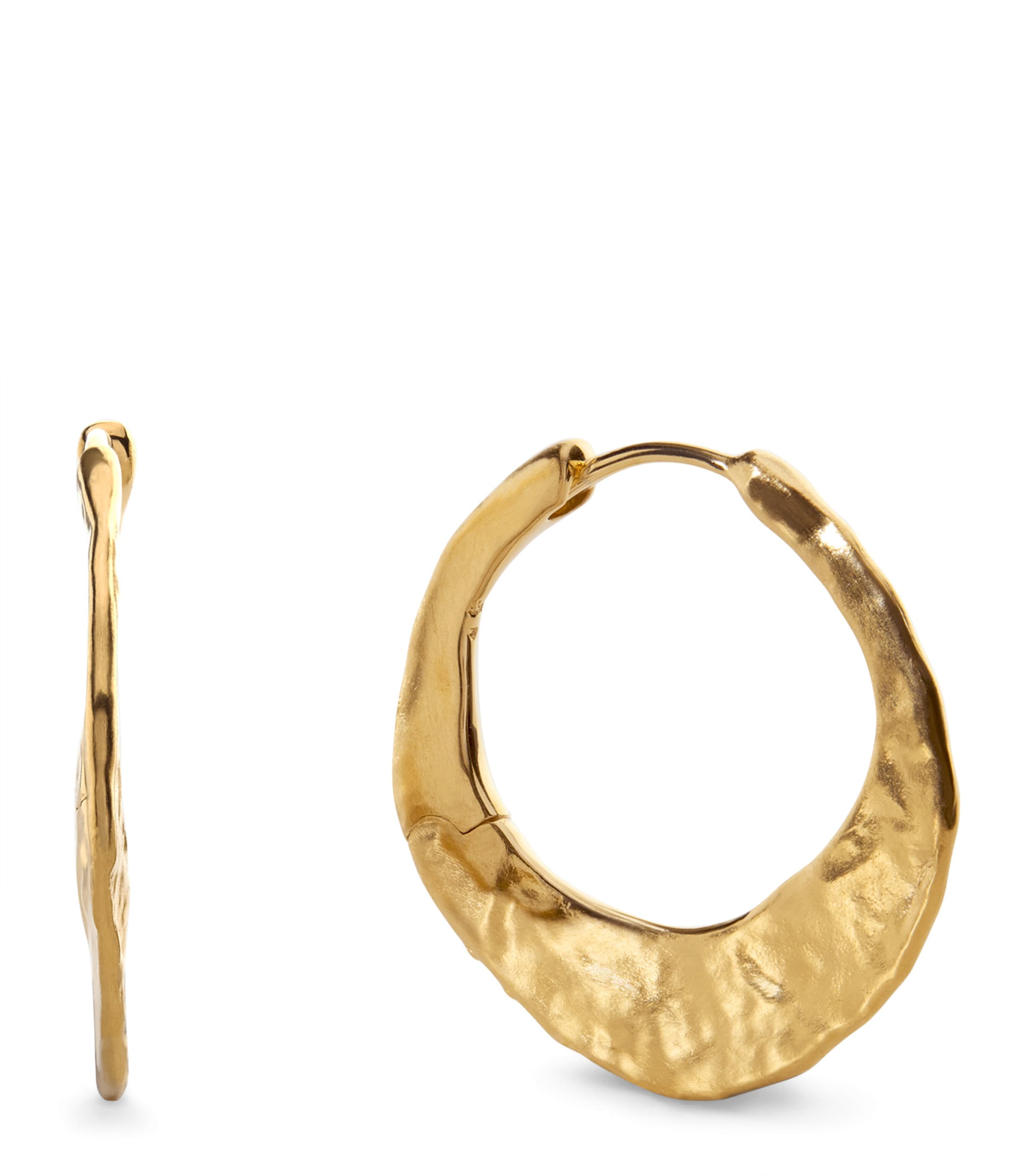 Monica Vinader Medium Gold Vermeil Capri Hoop Earrings In Gold