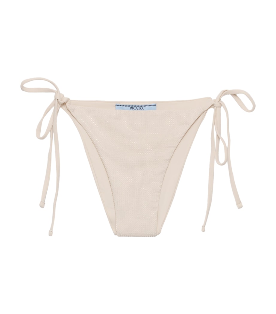 Prada Womens Embellished Bikini Bottoms Image 1