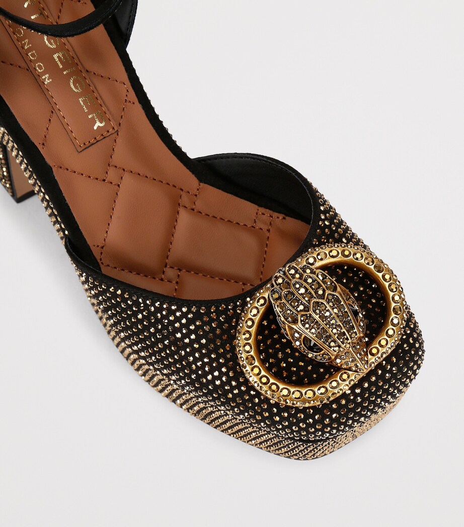 Embellished Chelsea Platform Pumps GOLD COMB Image 3