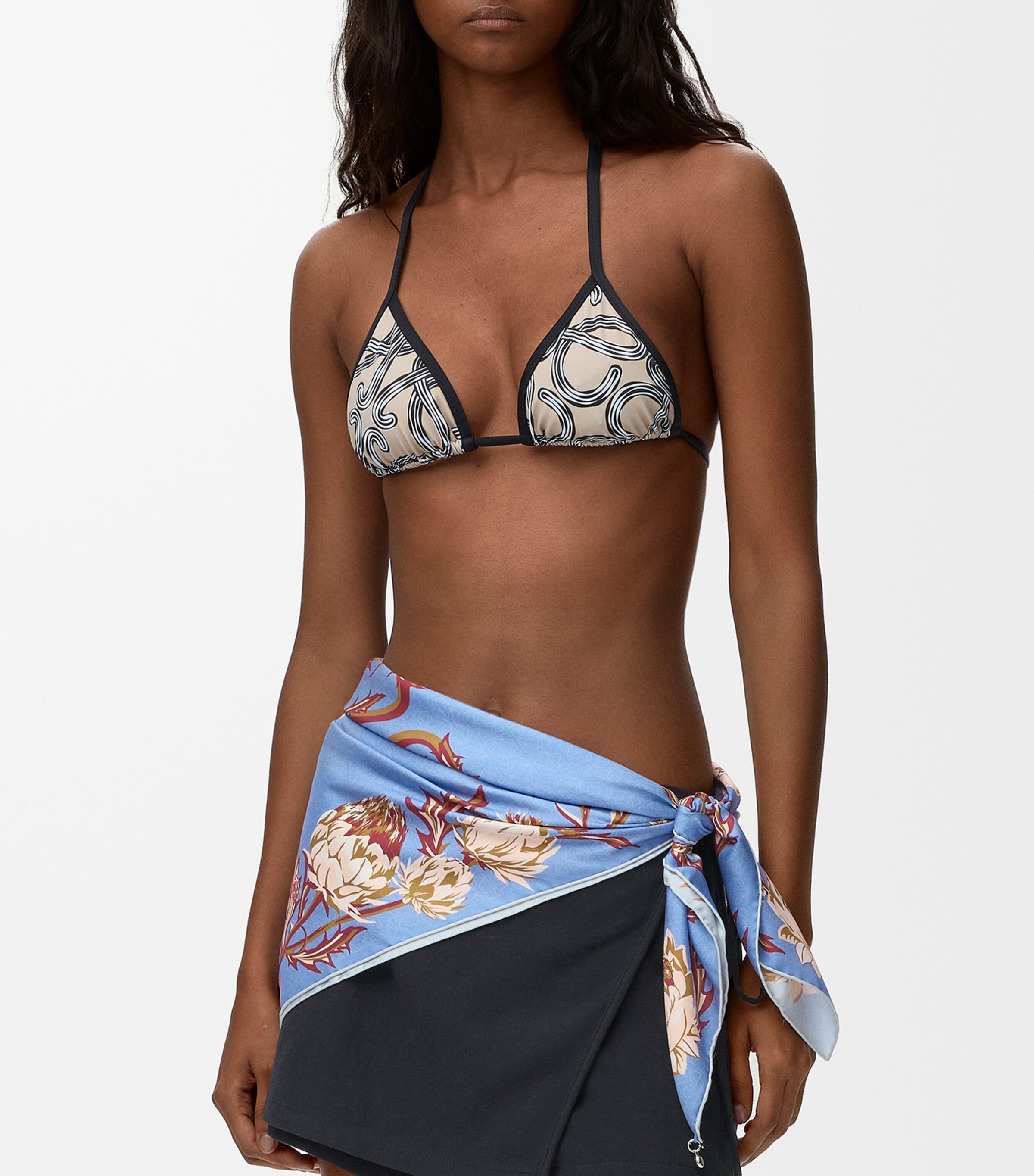 LOEWE Blue x Paula's Ibiza Silk Anagram Scarf | Harrods US