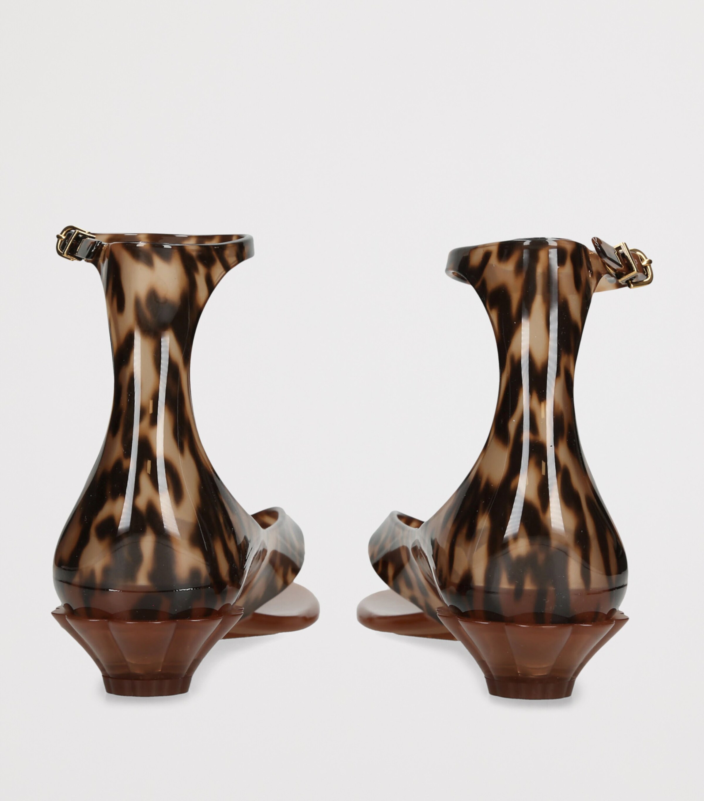Chloé Jelly Heeled Sandals 30 Blk/brown Image 2