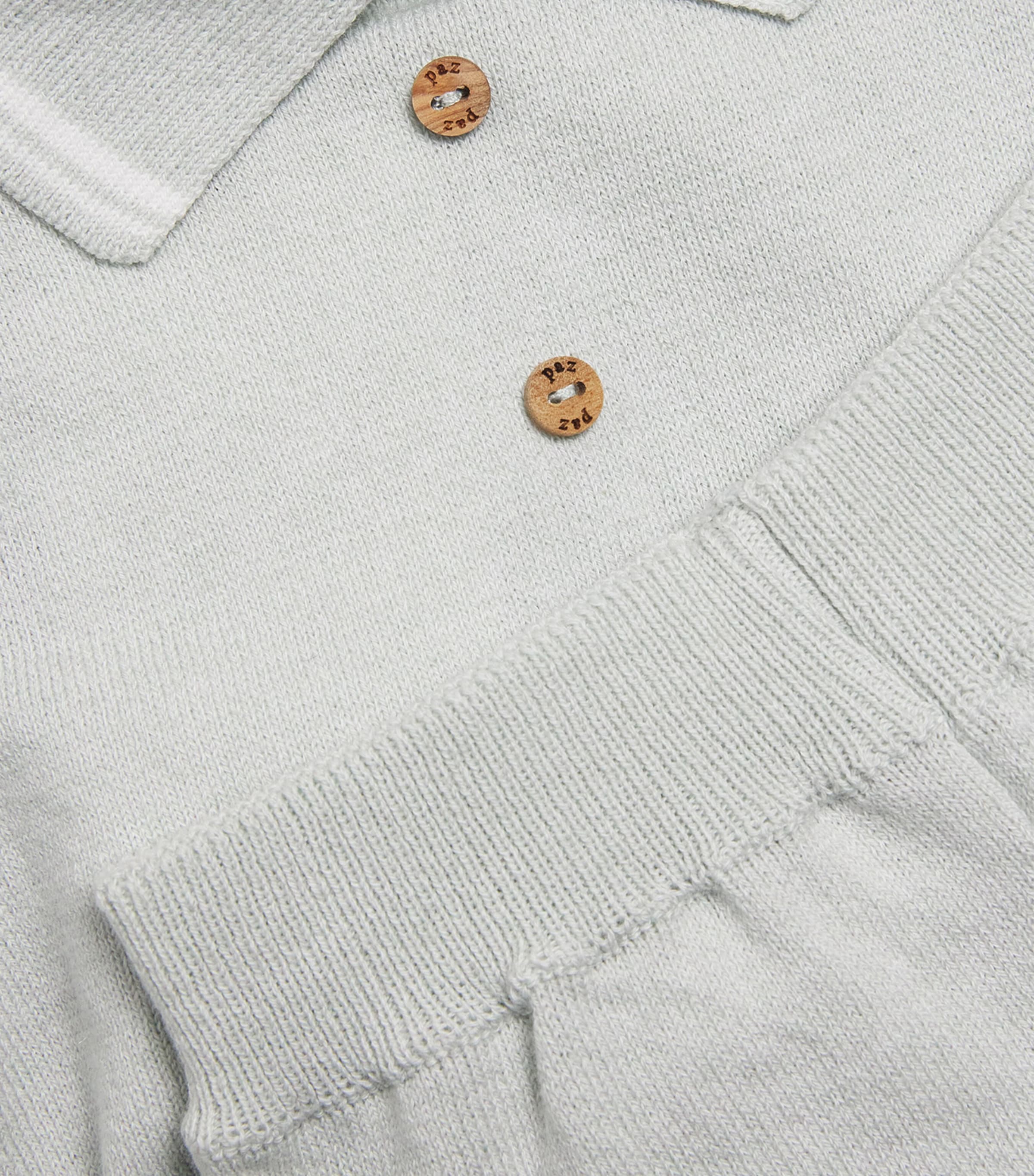 Cotton Polo Shirt and Shorts Set (1-24 Months) 13 H110 WATER GREEN Image 4