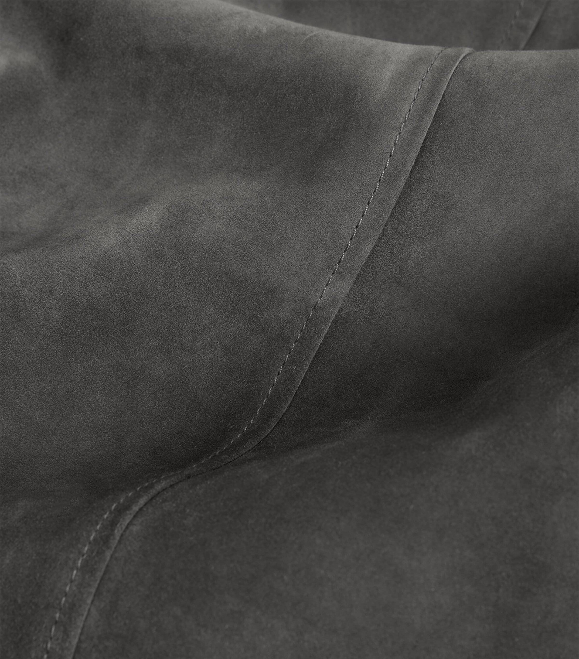Dunhill Mens Leather Mandarin-Collar Jacket Image 7