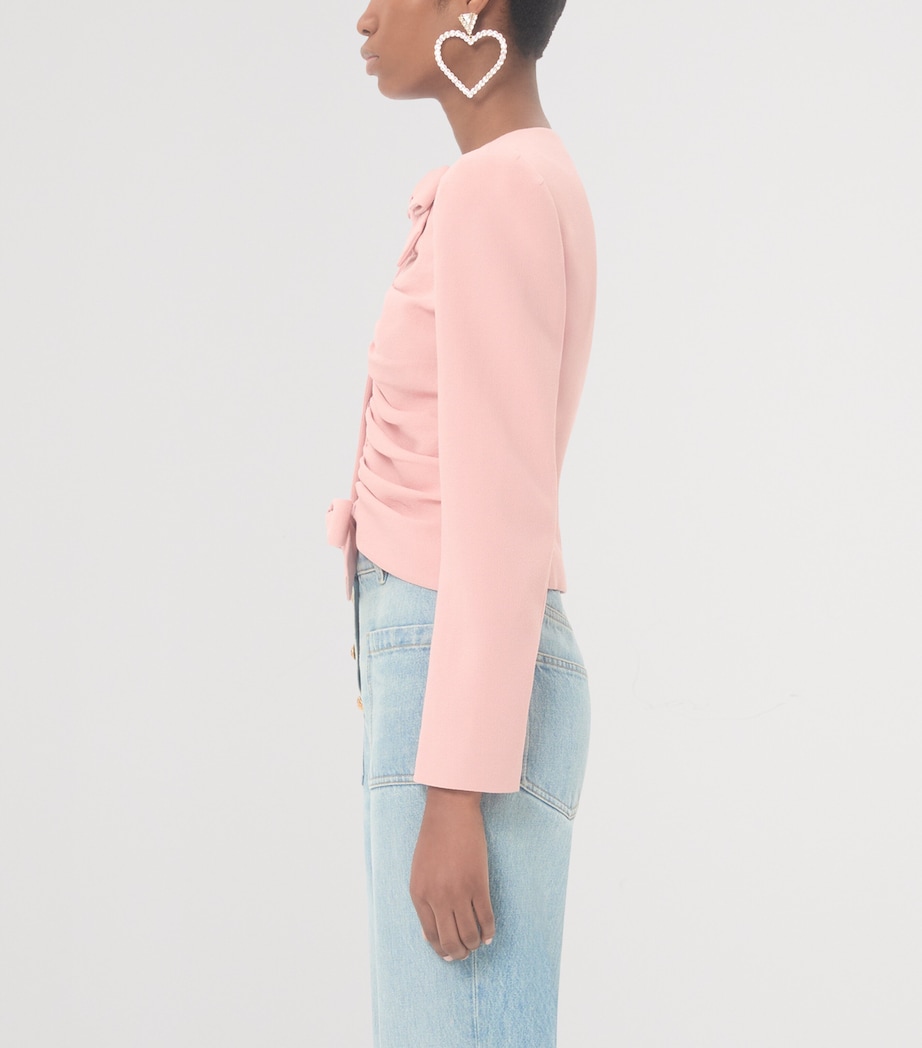 Virgin Wool Bow Jacket F8U Image 3