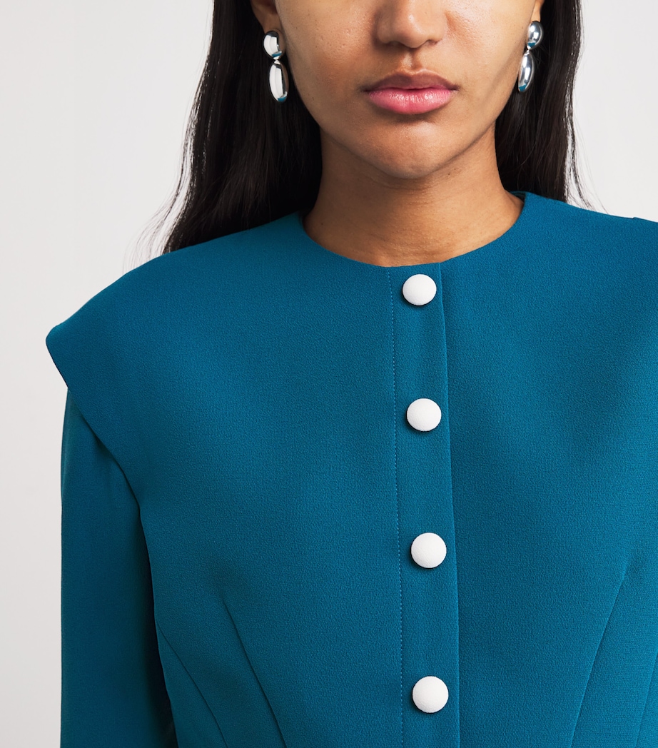 Georgette Cropped Jab Jacket LAGUNA BLUE Image 6