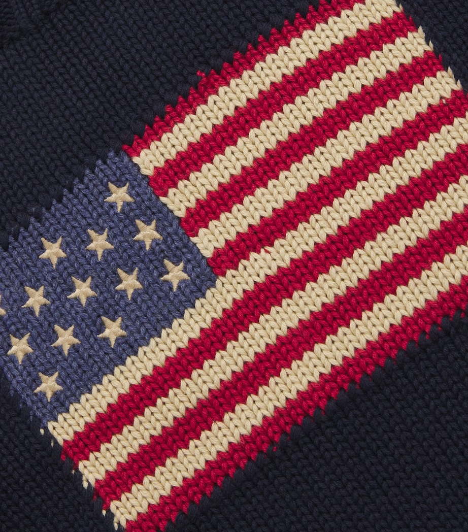 Cotton American Flag Sweater (7-14 Years) HUNTER NAVY Image 3