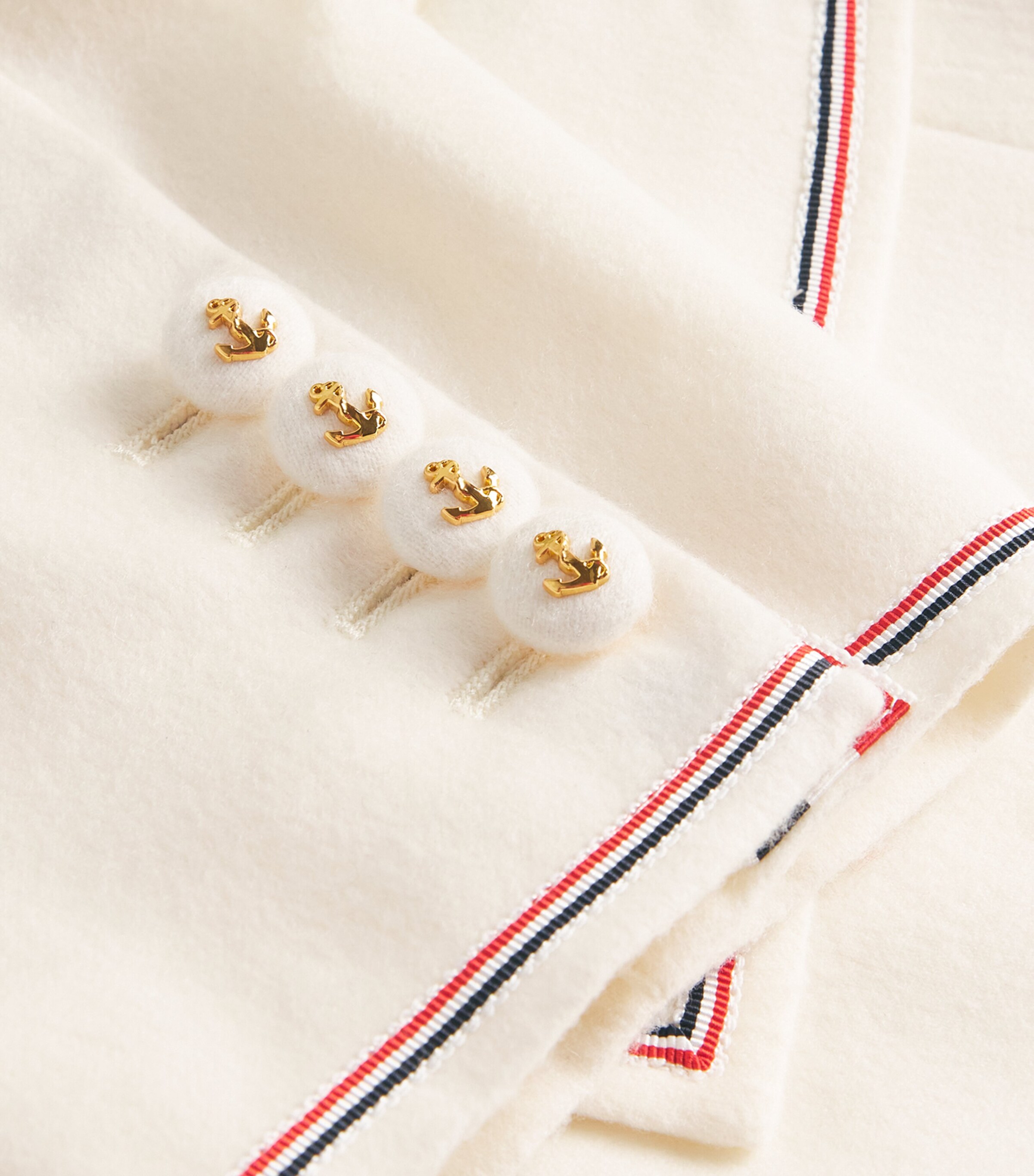 Cashmere Tricolour-Stripe Blazer WHITE Image 5