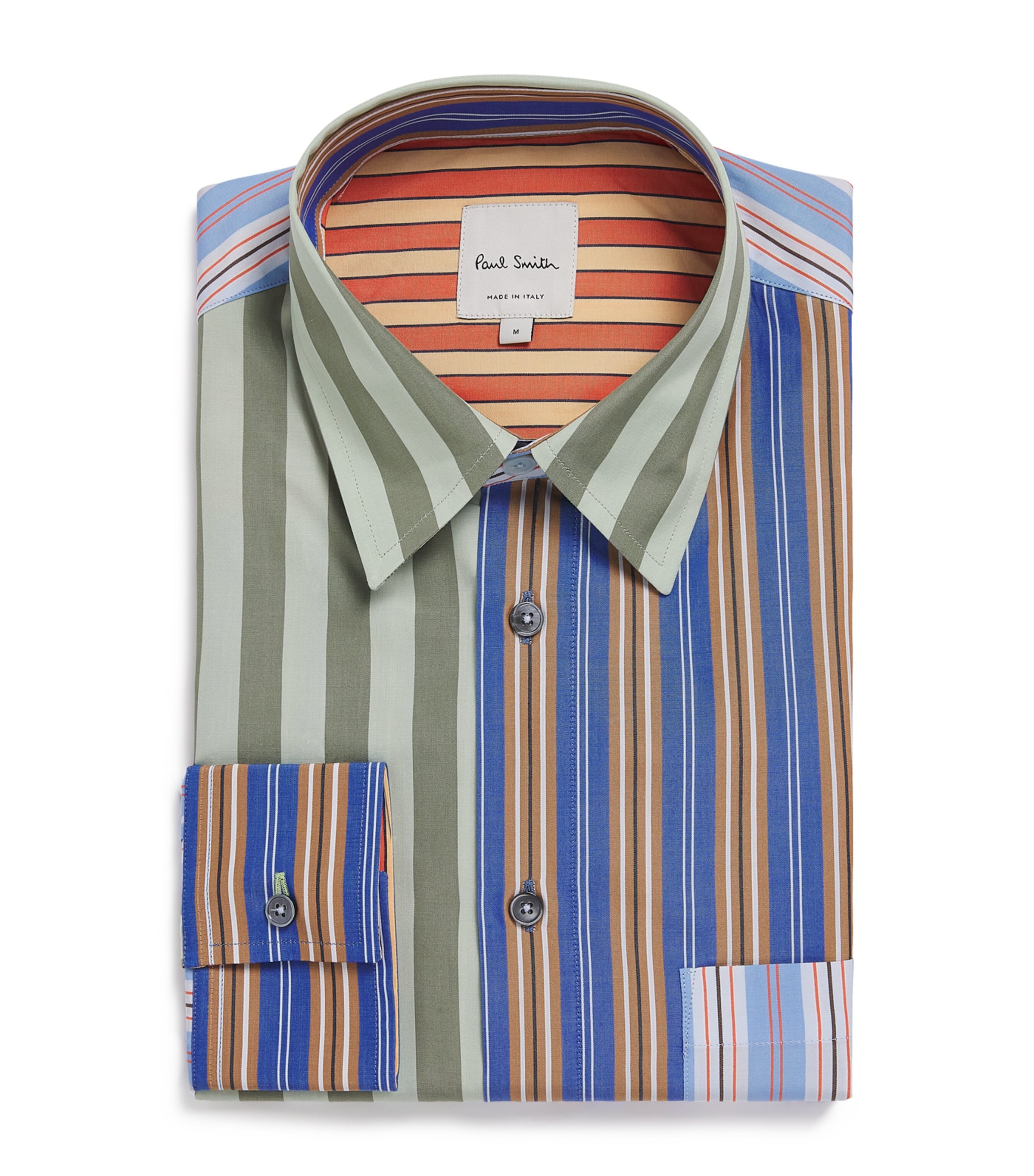 Paul Smith Mens Cotton Stripe Mix Up Shirt Image 1