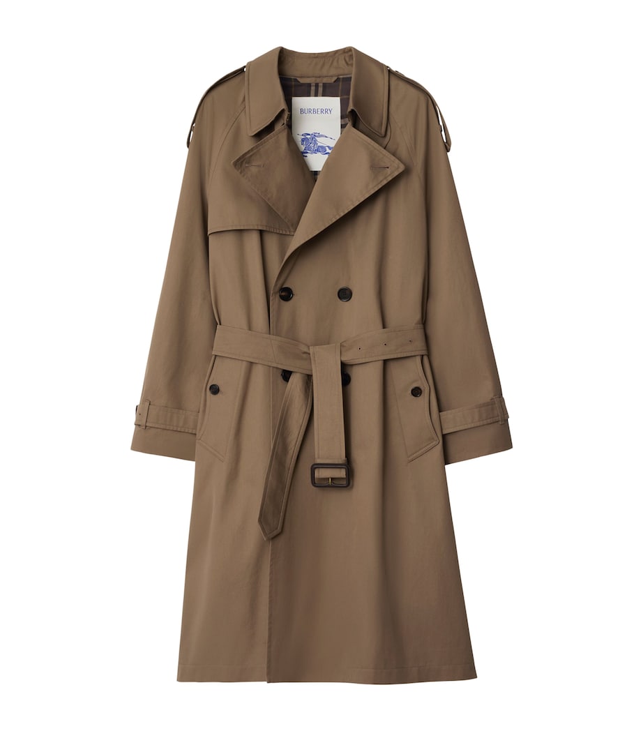 Long Gabardine Chestwood Trench Coat CLAY BROWN Image 1