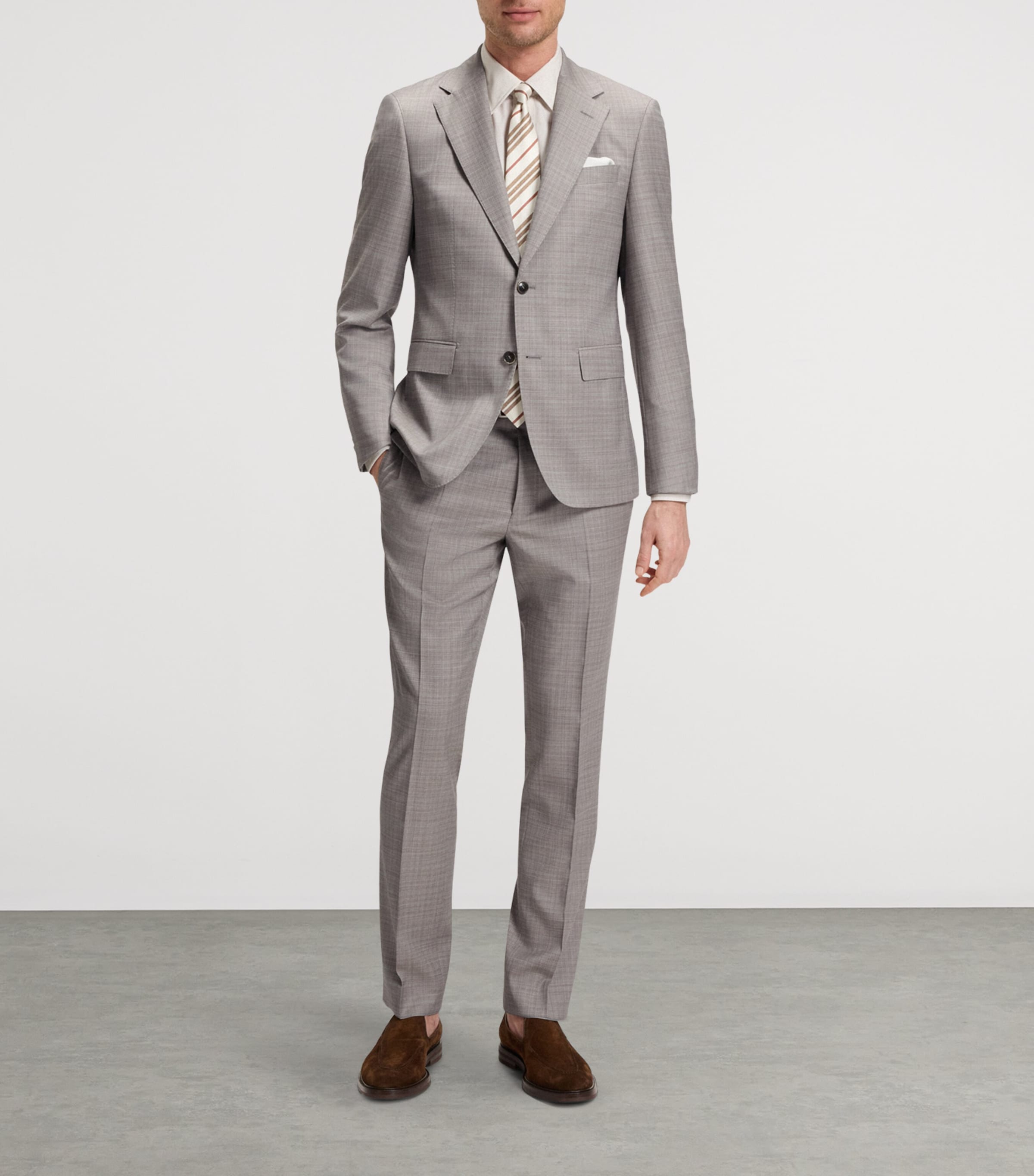 Virgin Wool Check 2-Piece Suit 255 Image 4