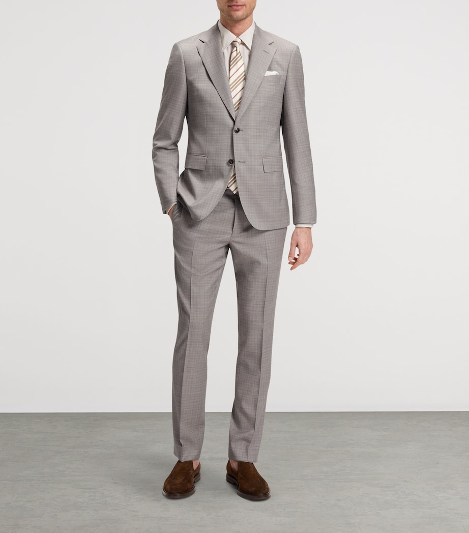 Virgin Wool Check 2-Piece Suit 255 Image 4