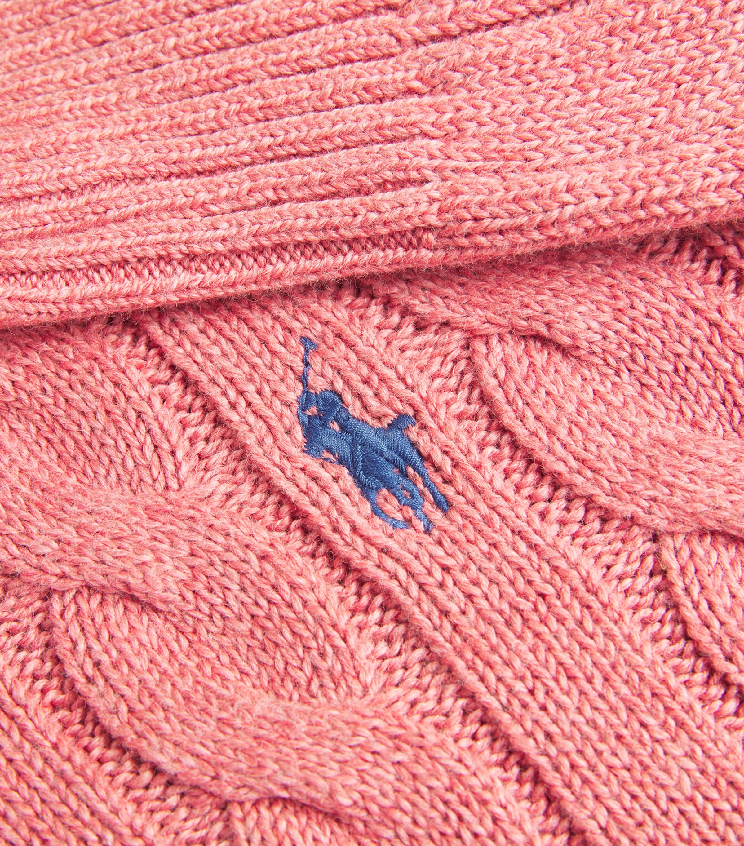 Cotton Cable-Knit Sweater RED HHTHR Image 5