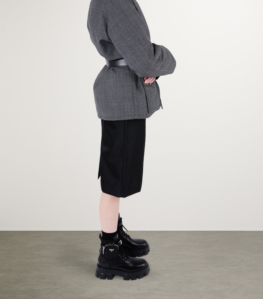 Leather Monolith Boots with Pouch 55 F0002 Image 3