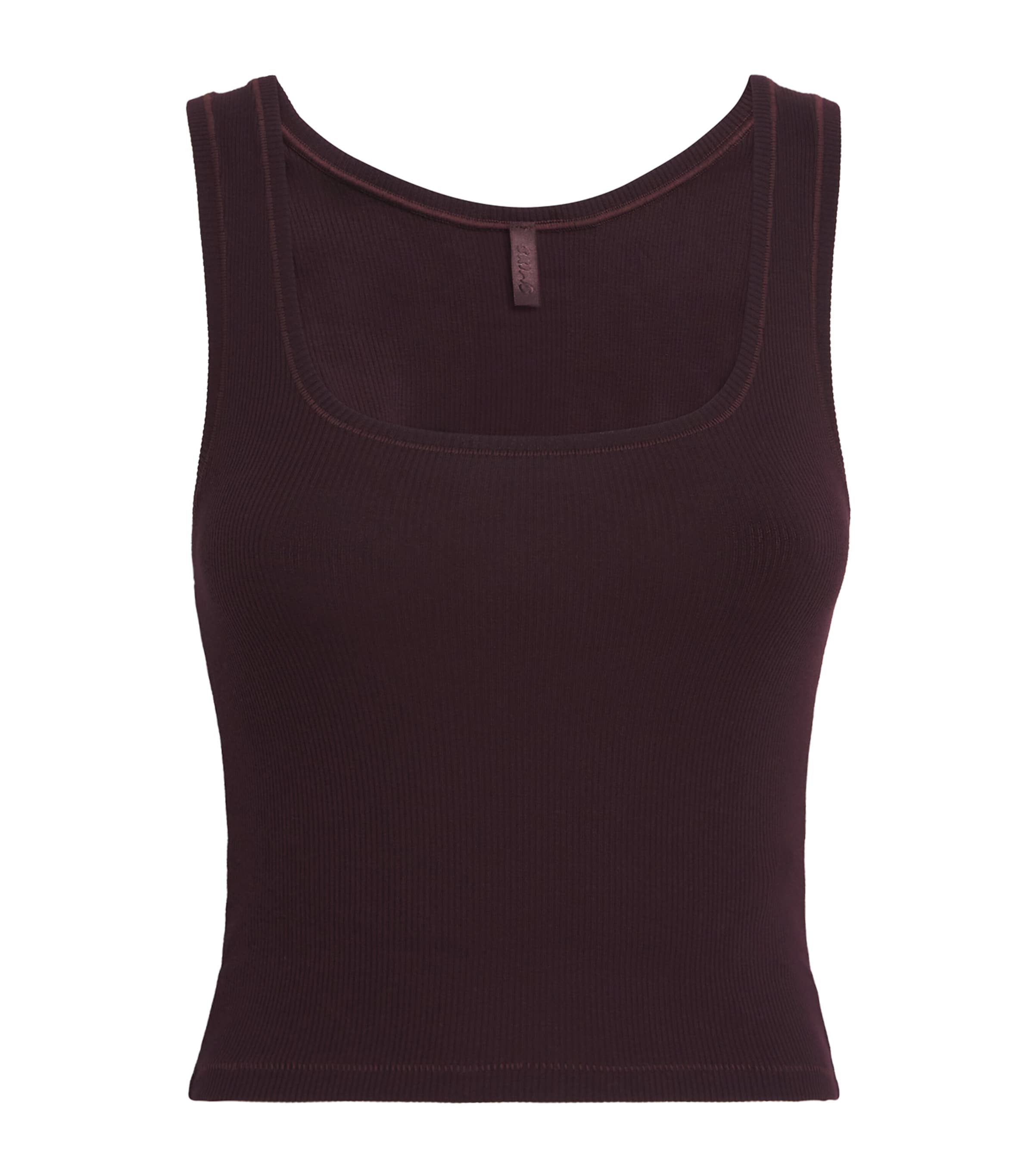 Skims Signature Twill Slim Fit Shirt In Burgundy