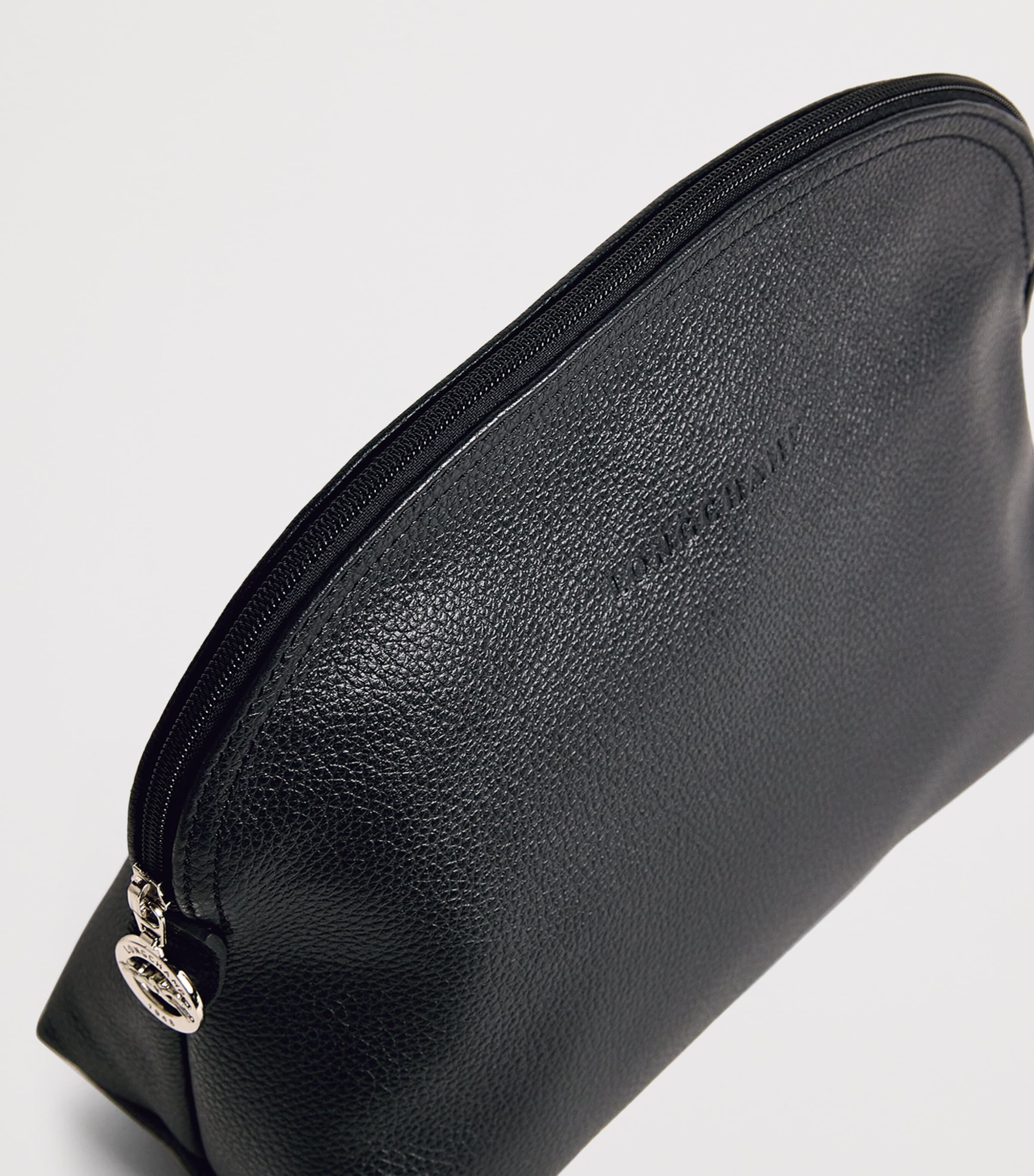 Leather Le Foulonné Wash Bag 047 BLACK Image 2