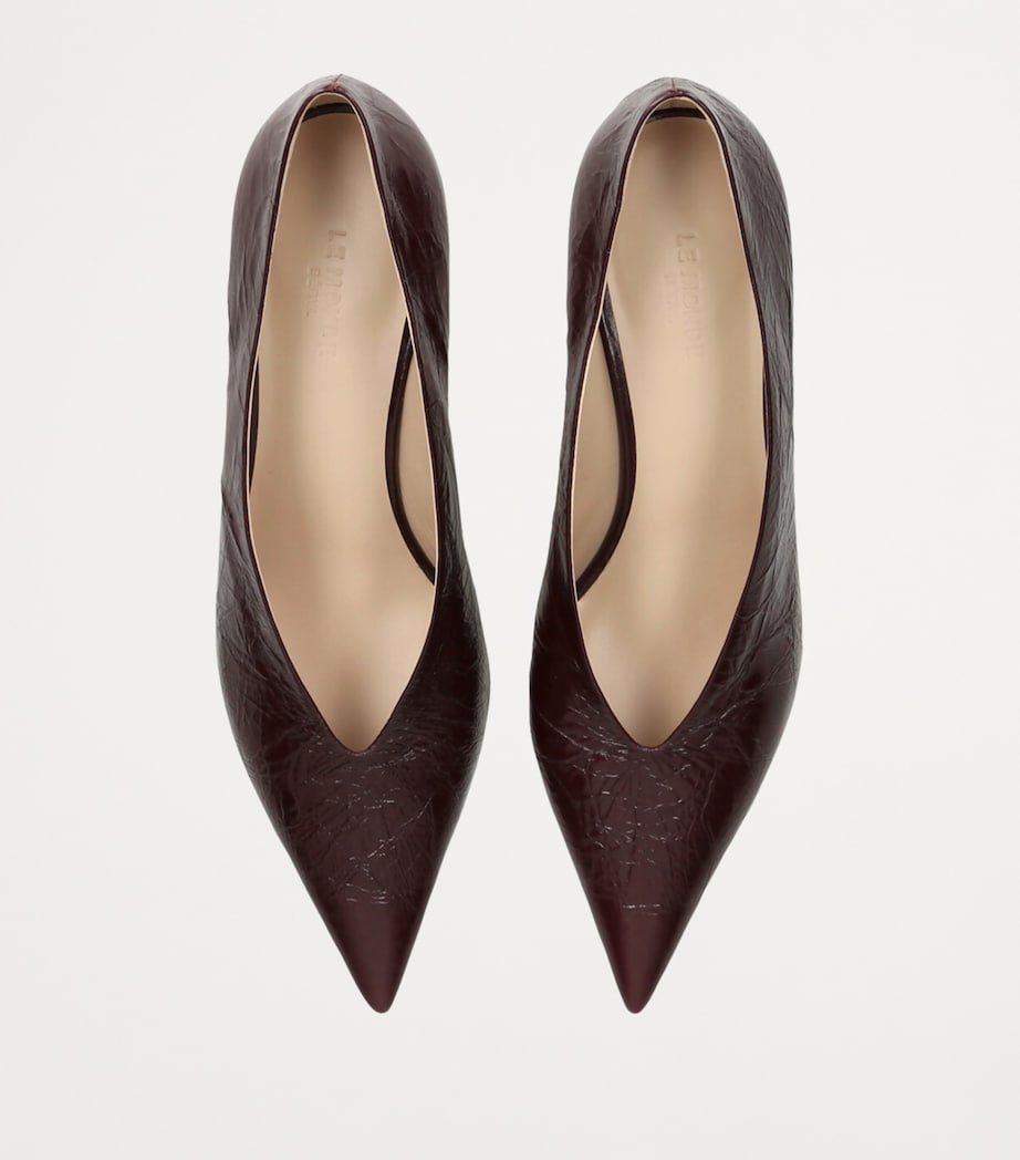 Leather Babouche Kitten Heel 35 WINE Image 4