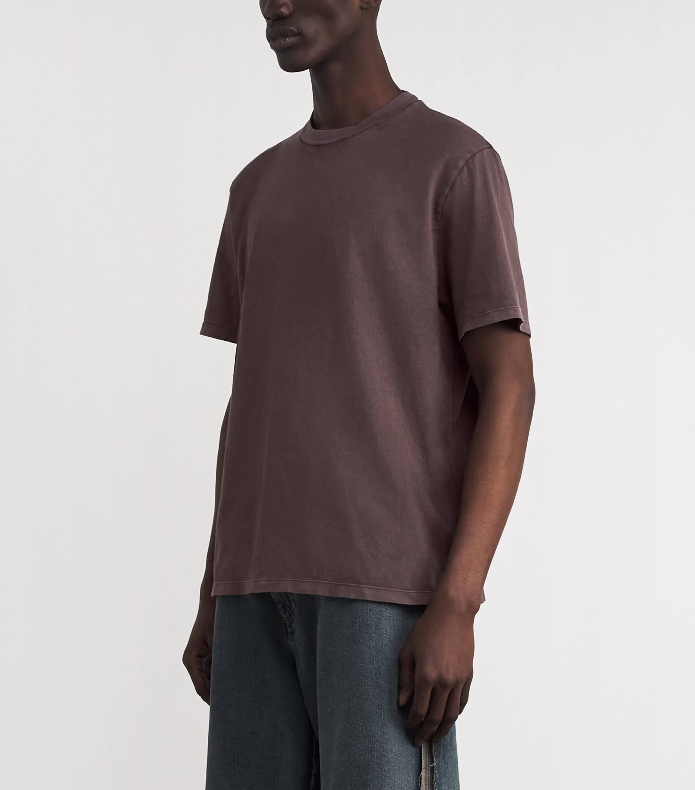 Cotton Boxy T-Shirt WORN BROWN Image 3