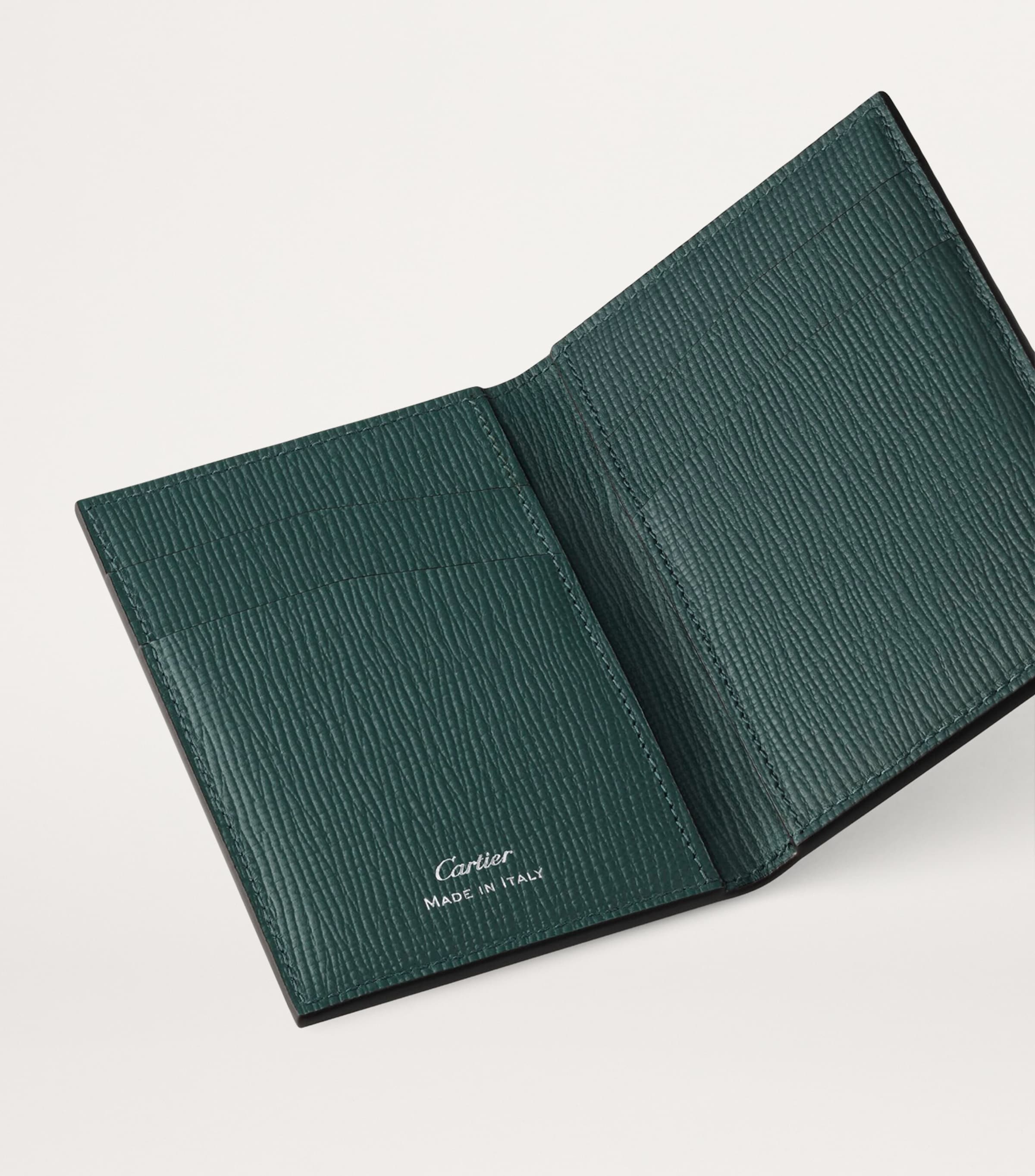 Leather Losange Wallet PINE GREEN Image 5