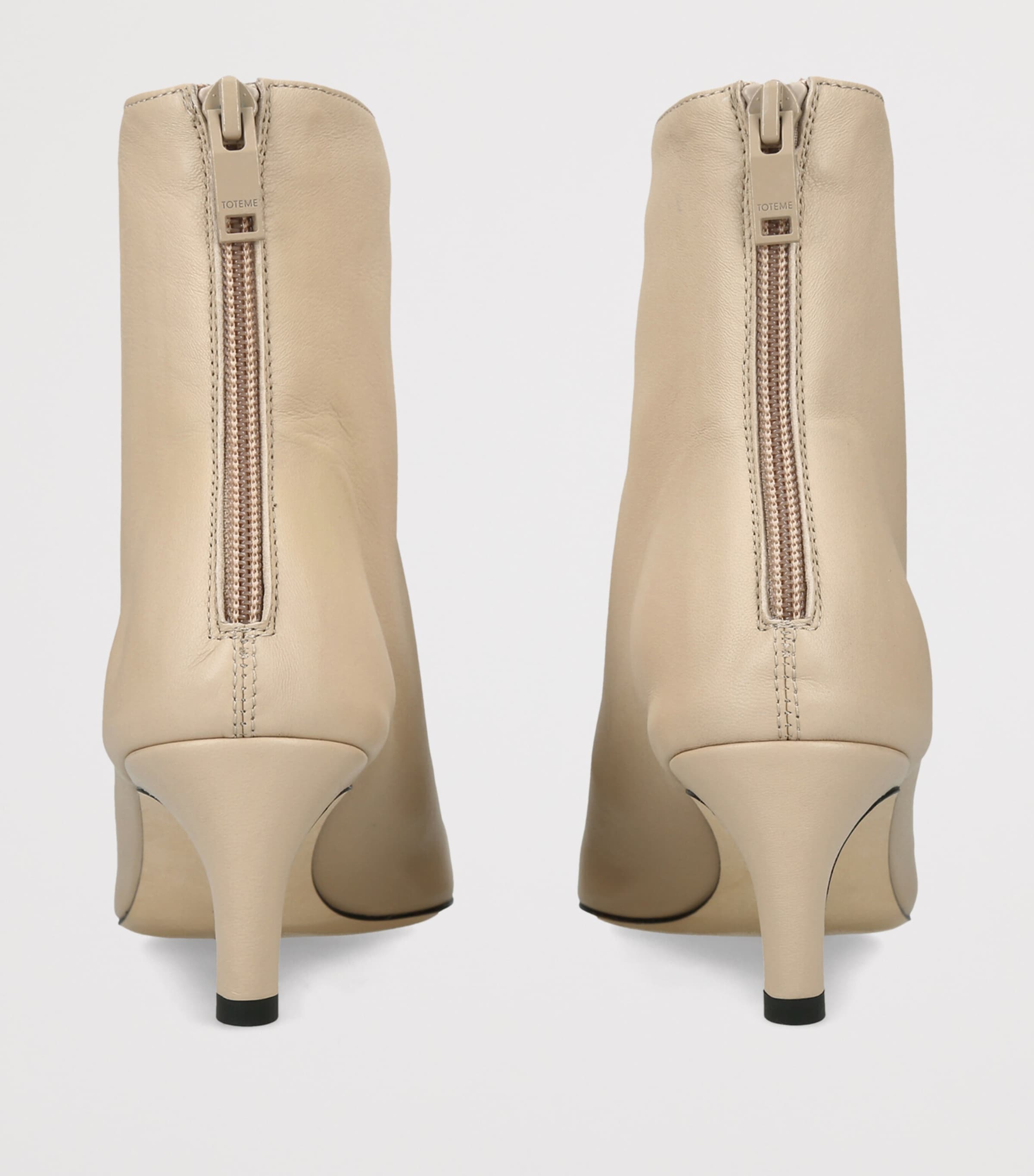 Toteme Leather Ankle Boots 60 Beige Image 4
