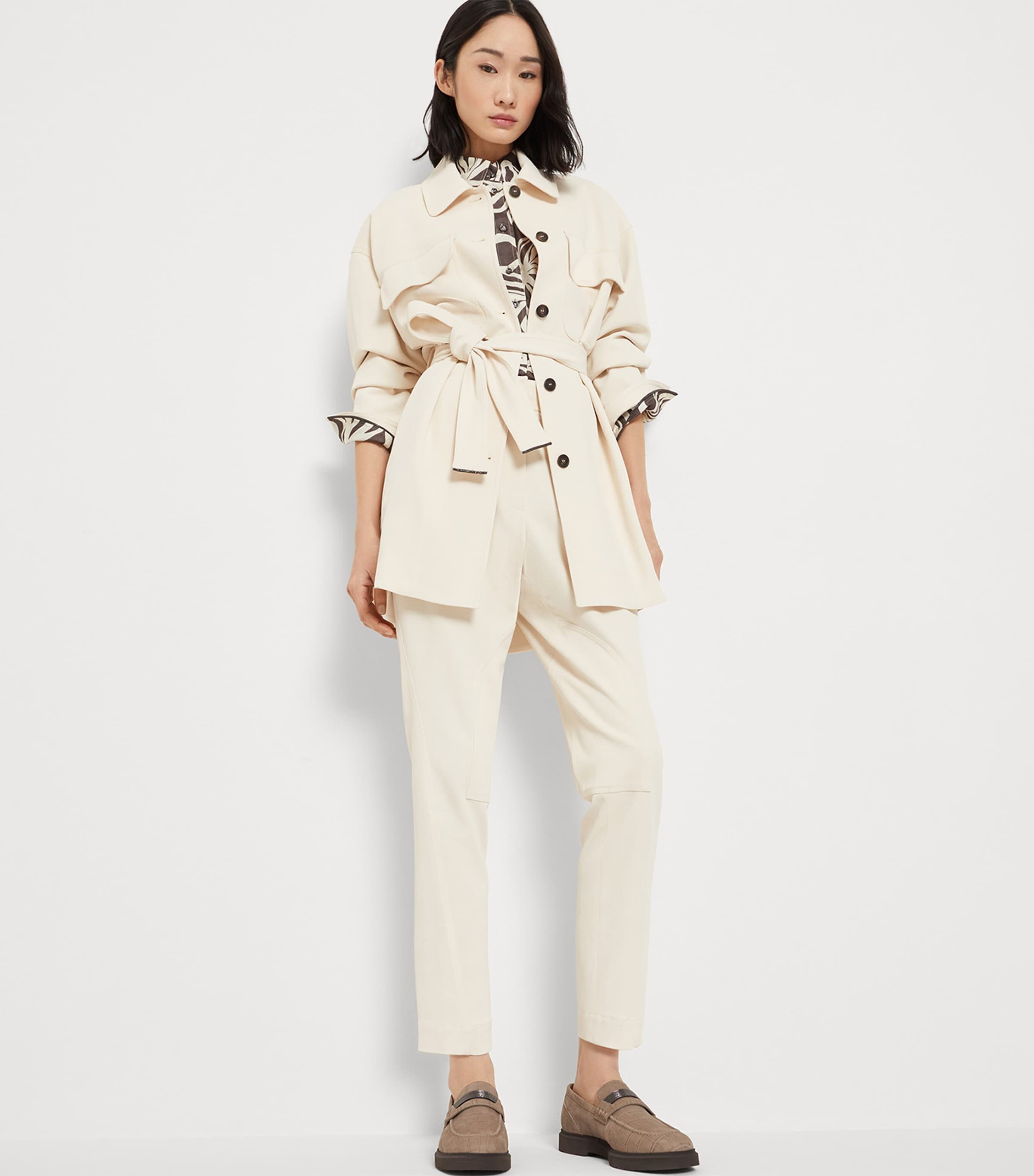 Leather Croc-Embossed Loafers C3983 Image 2