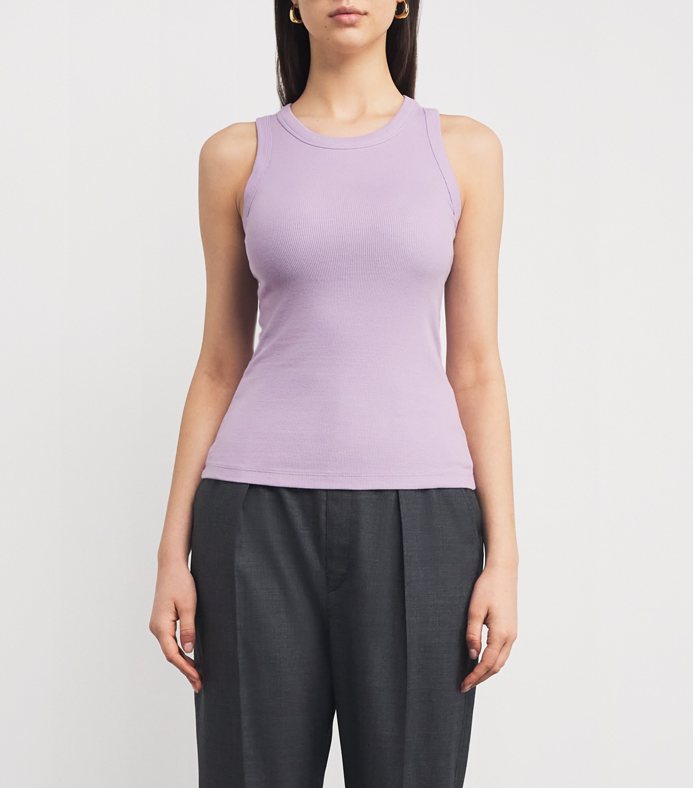 MAX&Co. Womens Cotton Tank Top Lilac Image 3