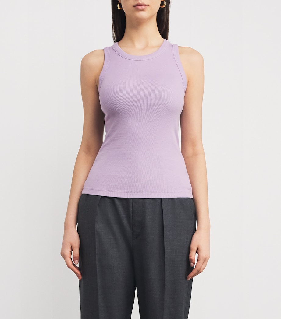 MAX&Co. Womens Cotton Tank Top Lilac Image 3