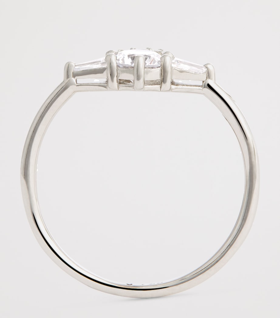 Sterling Silver Ofelia Ring P102 PLTNM/WHT Image 3