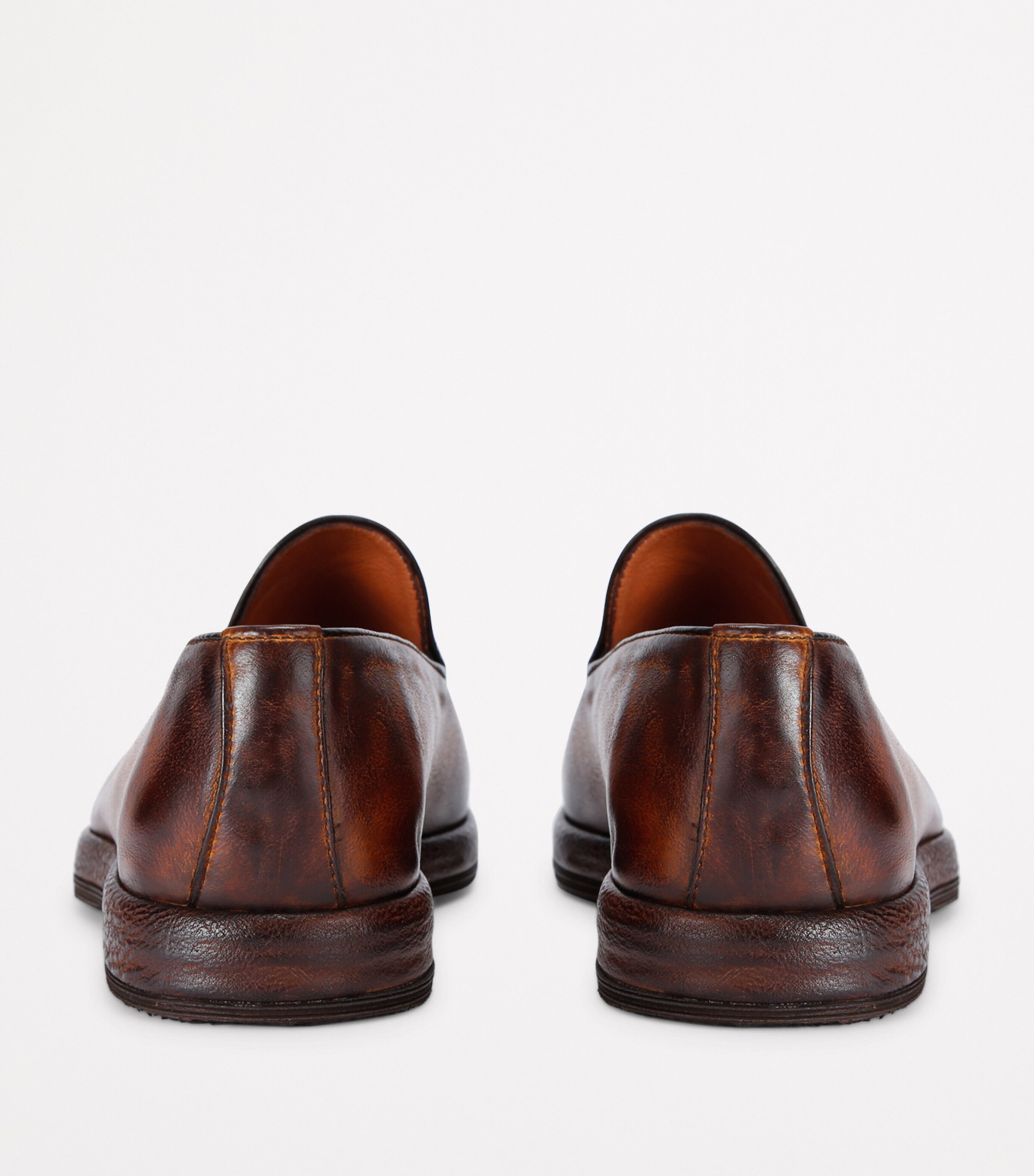 Bontoni Leather Domino Loafers Brown Image 2