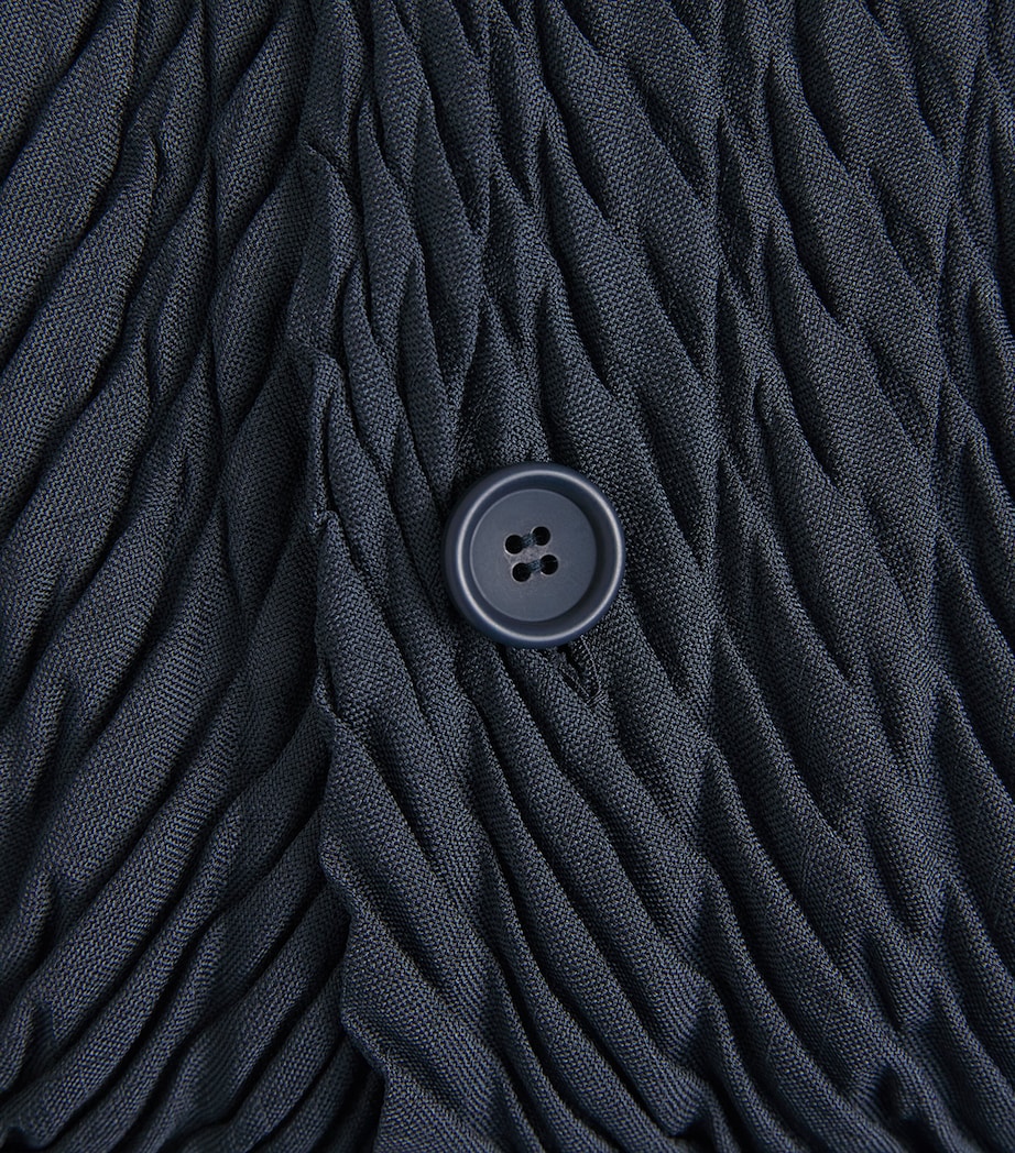 Issey Miyake Womens Unfurling Pleats Cardigan Dark Navy Image 6