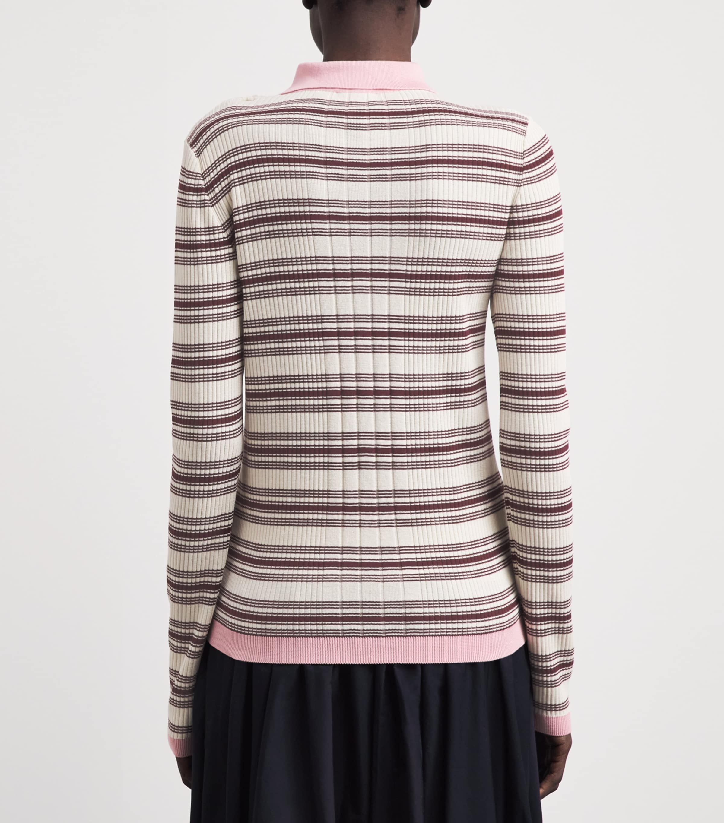 Moncler Womens Cotton Polo Sweater Image 5