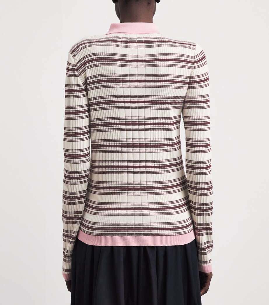 Moncler Womens Cotton Polo Sweater Image 5