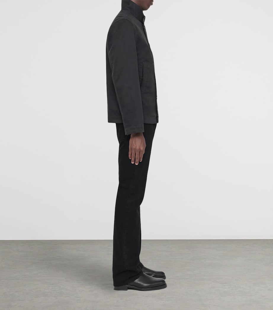 AllSaints Mens Enfield Bomber Jacket Washed Black Image 6