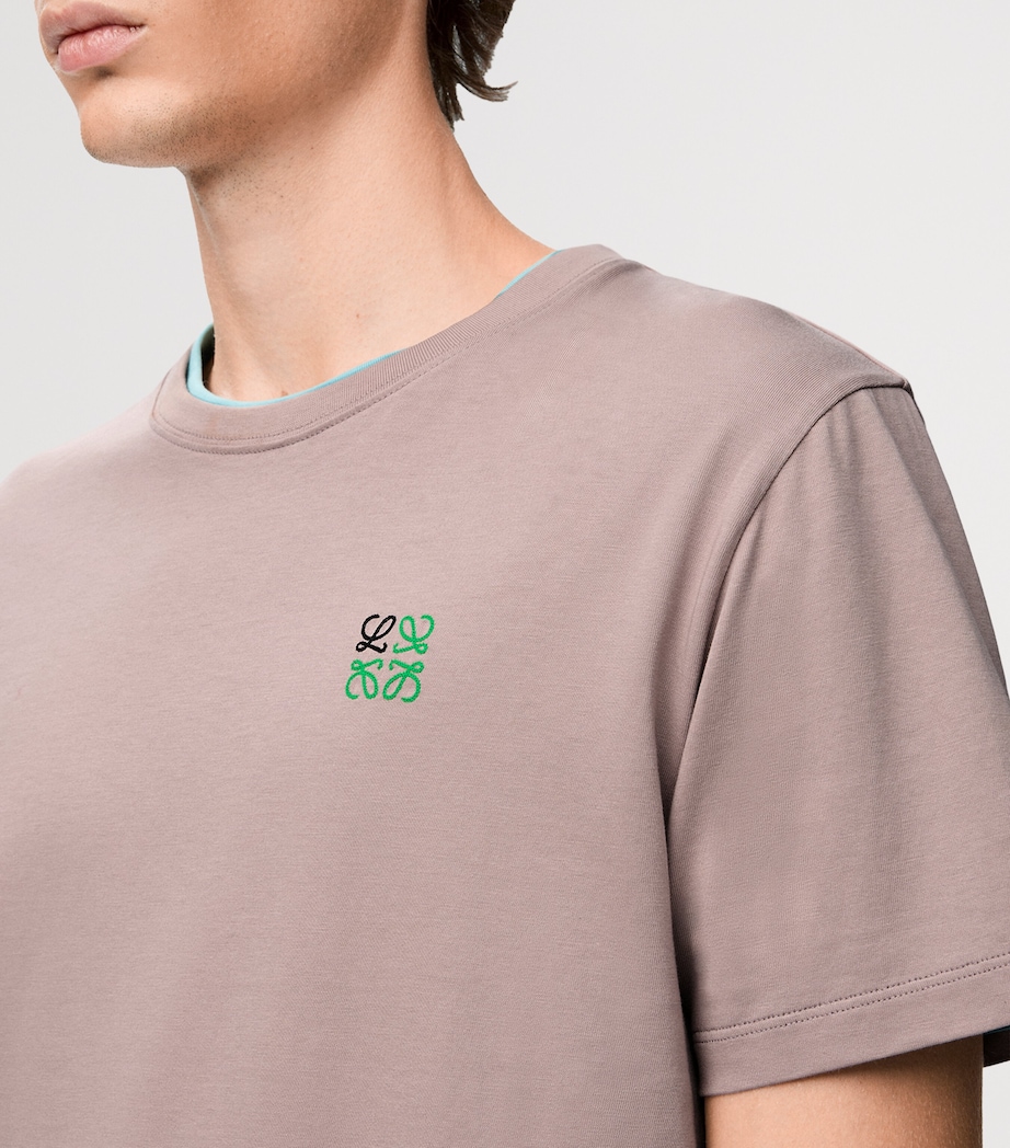 Cotton Anagram T-Shirt LIGHT PINK Image 6