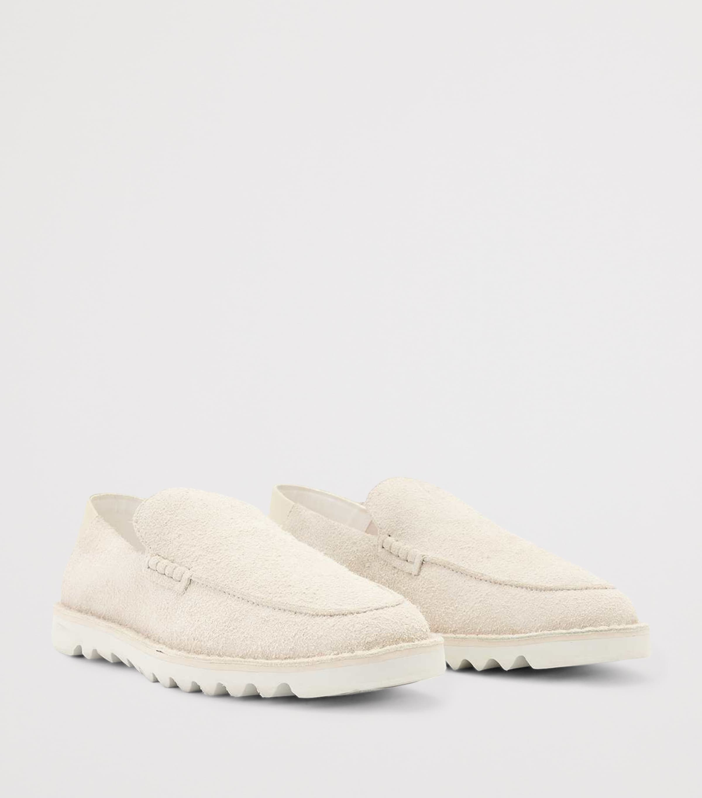 AllSaints Leather Six Loafers Chalk White Image 3
