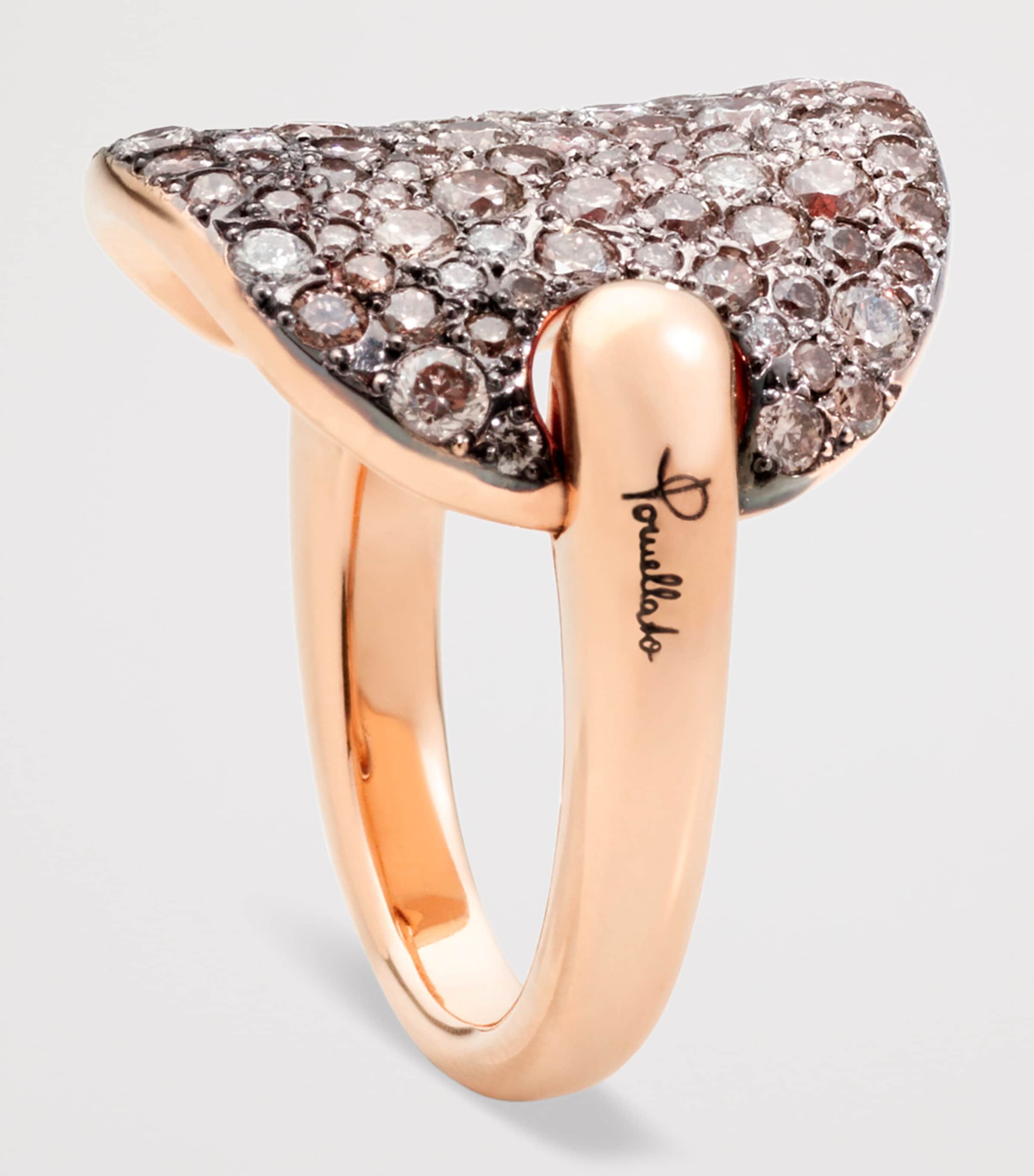 Pomellato Rose Gold and Diamond Sabbia Ring Image 4