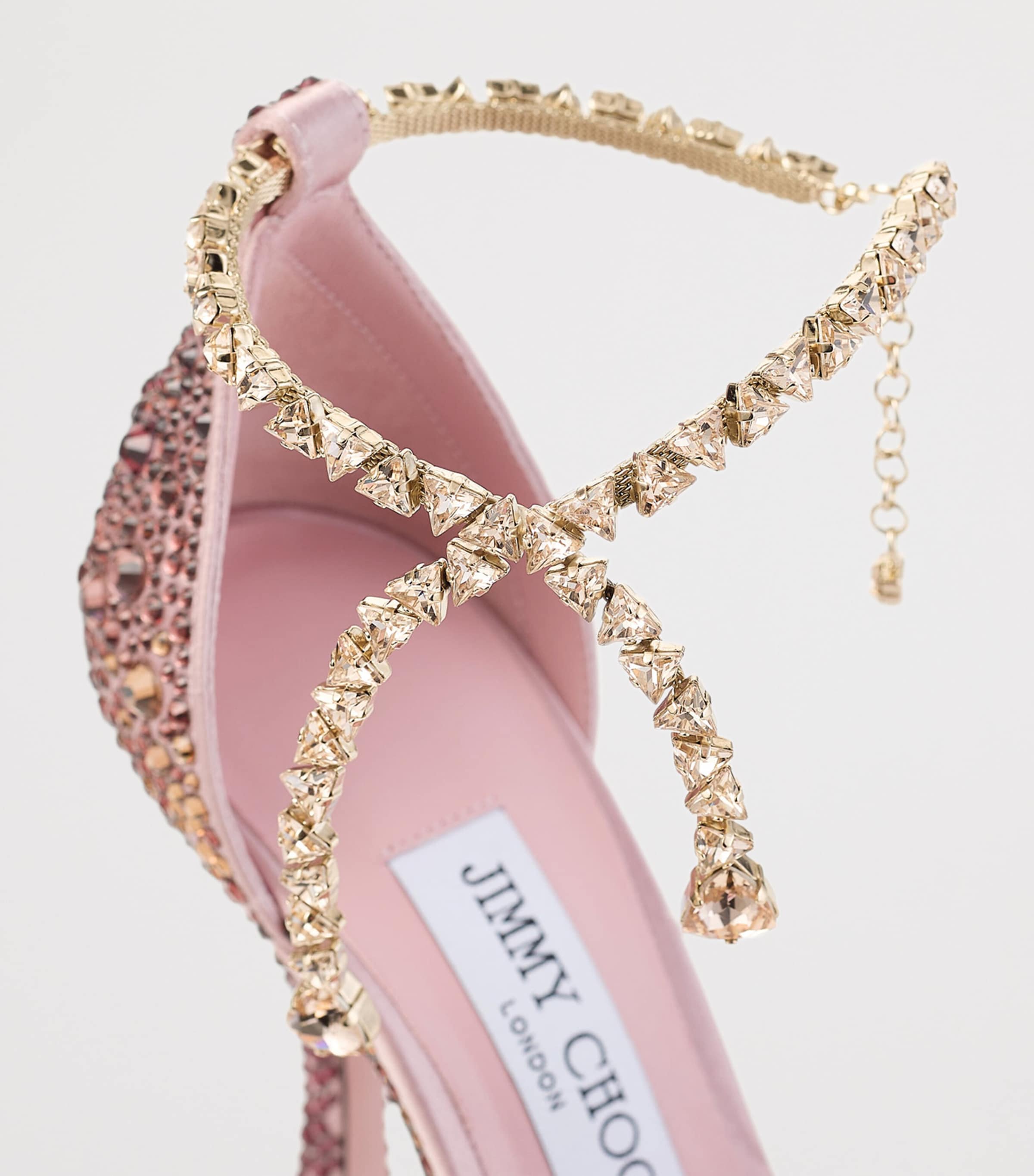 Stevie 100 Satin Embellished Pumps SILKY BLUSH MIX Image 2
