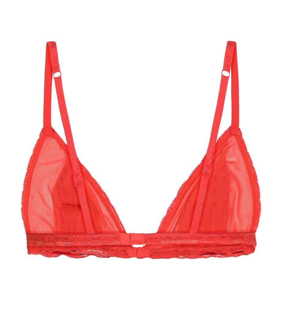 Dolce&Gabbana Womens Satin Plunge Bra Orange Image 2