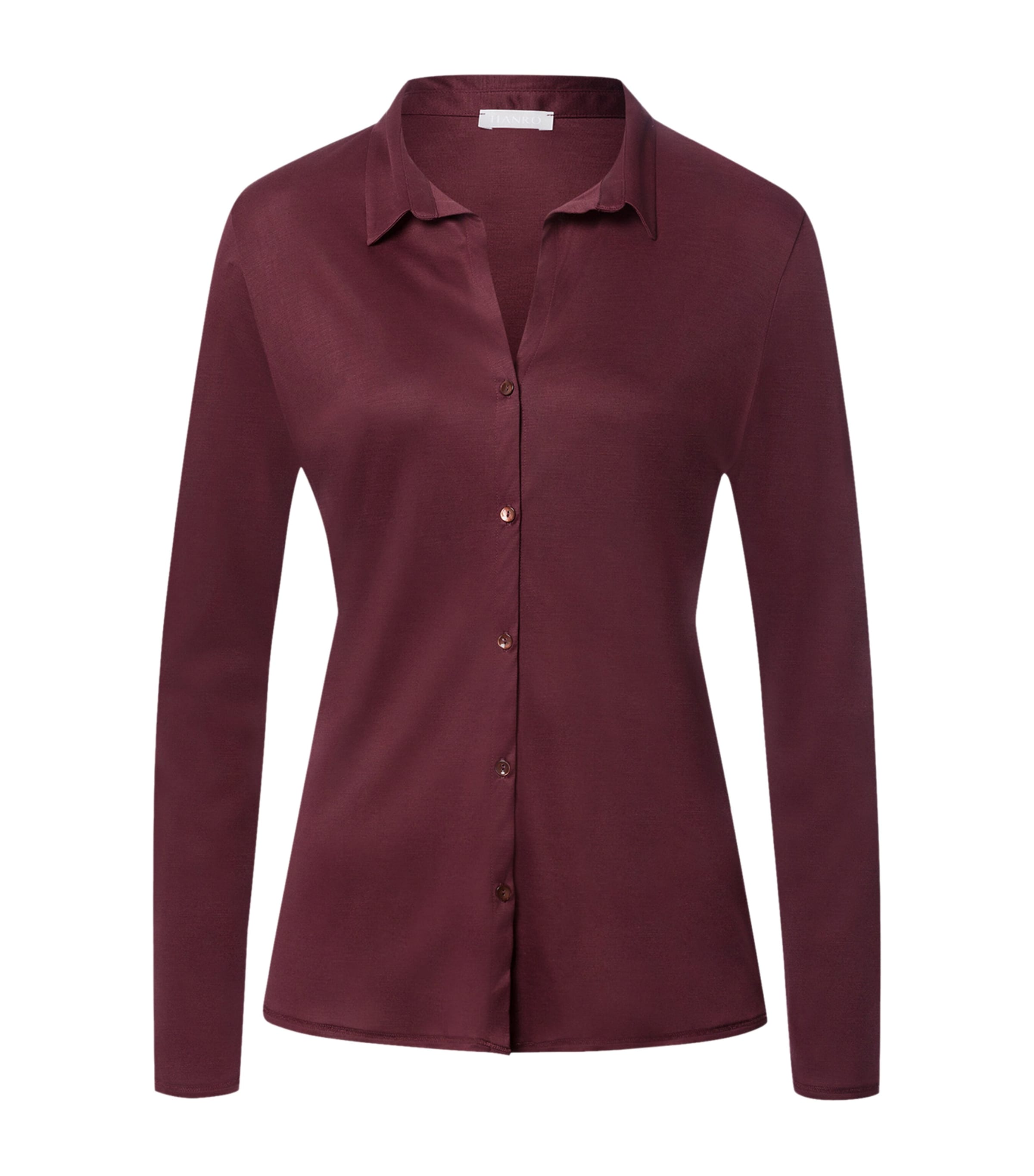 Hanro Long-sleeve Button-down Shirt In Brown