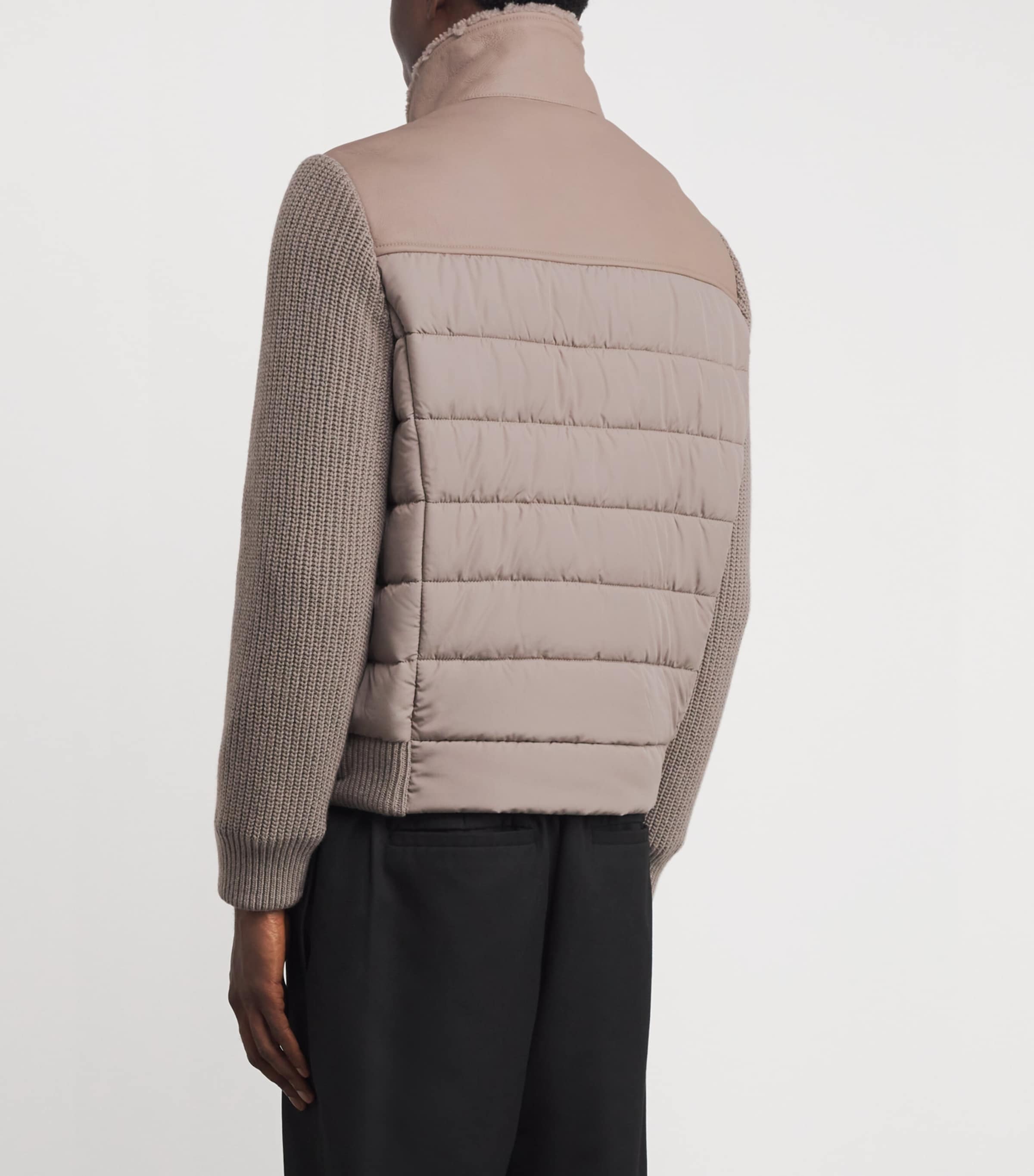 Shearling-Trim Padded Jacket 033 NATURAL/ BEIGE Image 4