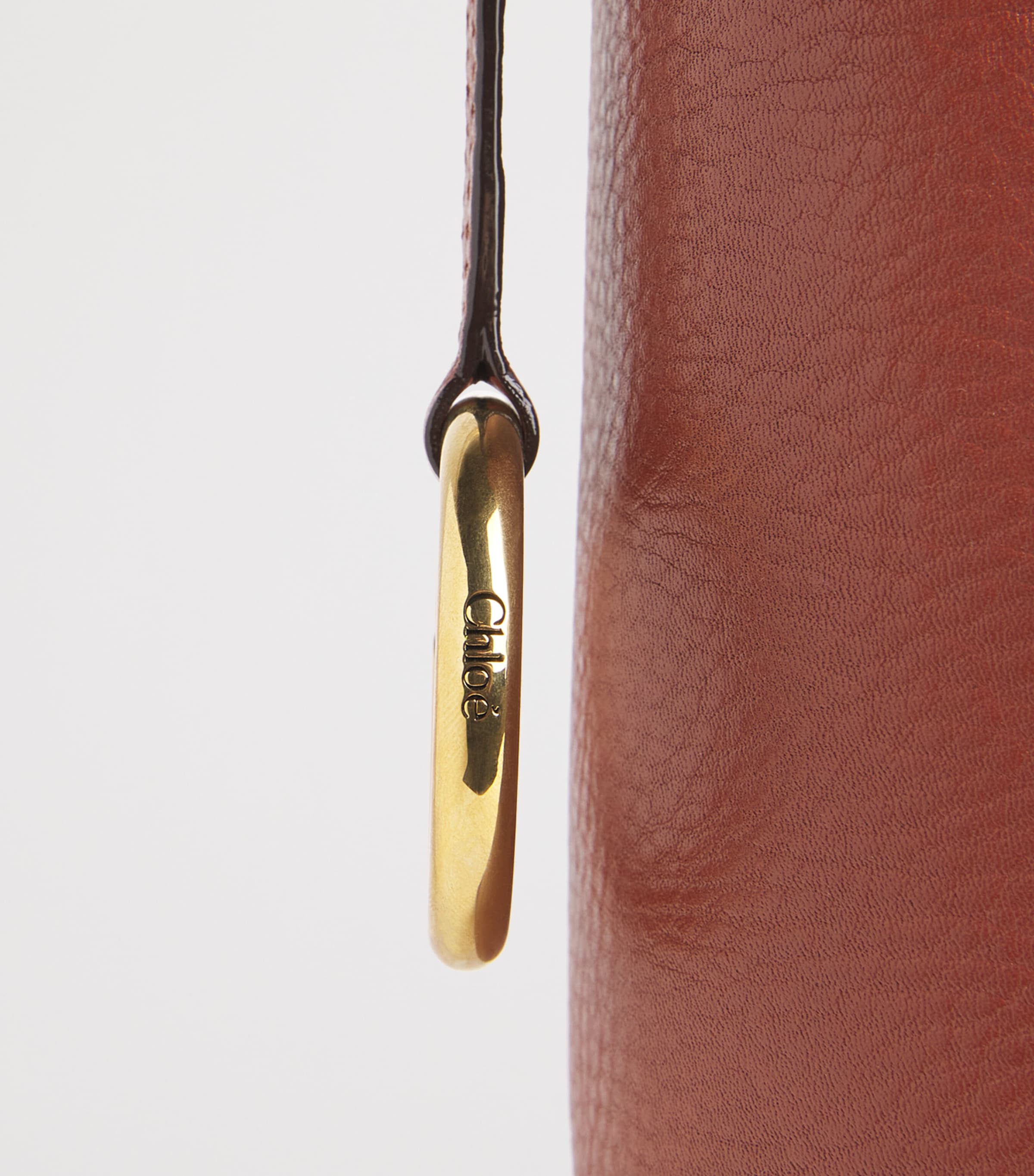 Chloé Medium Leather Spin Tote Bag Blushy Brown Image 3