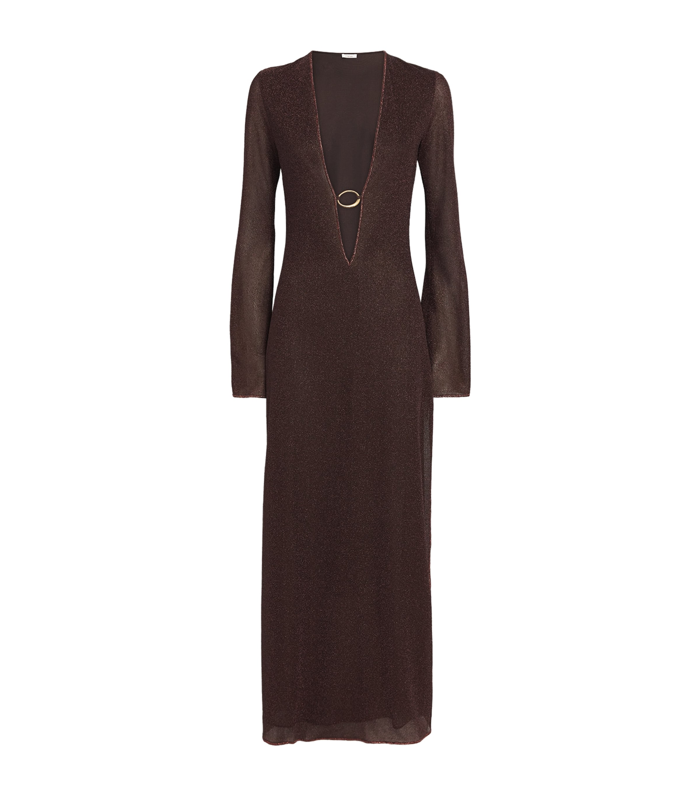 O-Ring Lumière Kaftan Maxi Dress CHOCOLATE Image 1