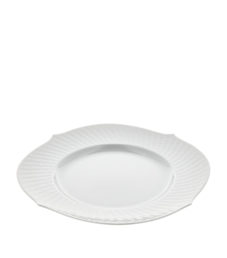 Porcelain Waves Relief Dinner Plate (28.5cm) WHITE Image 4