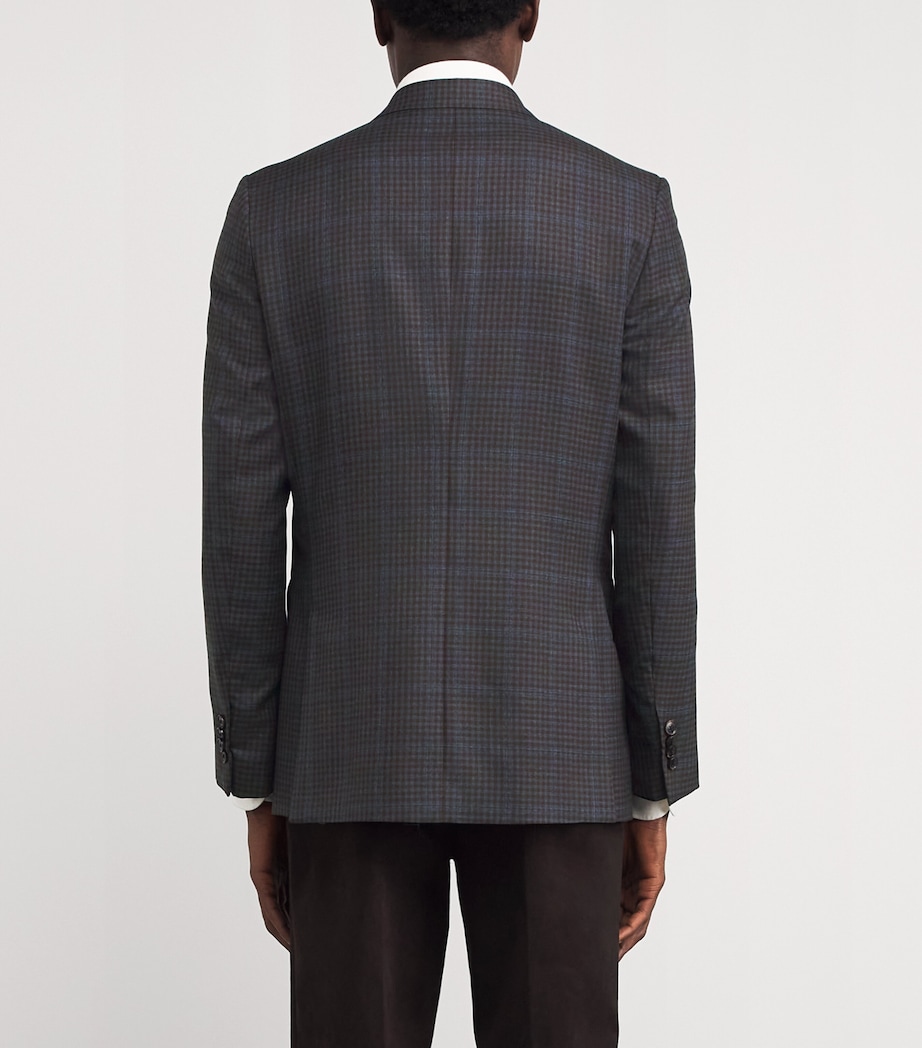 Wool Check Blazer 43_GREYISH BLUE Image 4