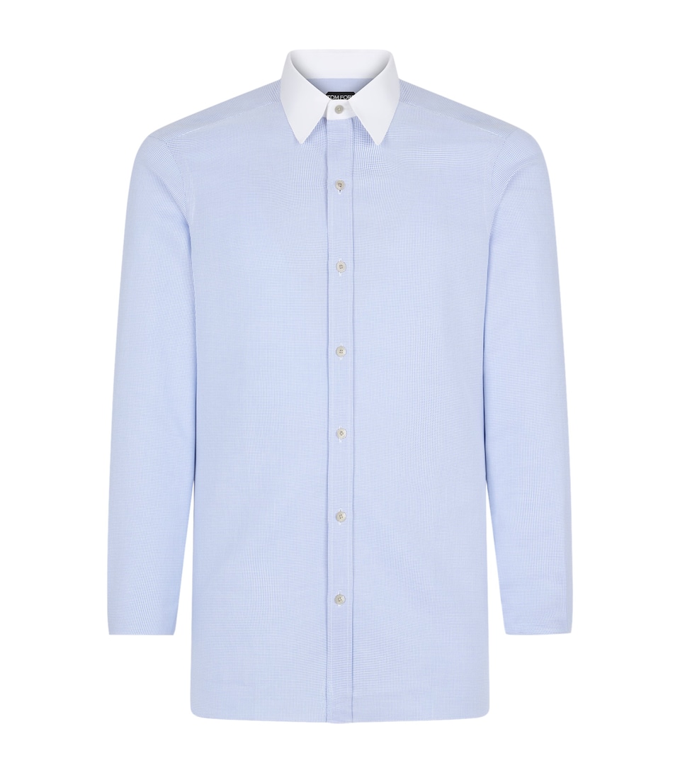 Cotton Contrast-Trim Shirt