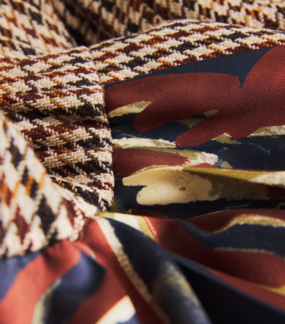 Pleated Panelled Midi Skirt WINE-COLOURED Image 5